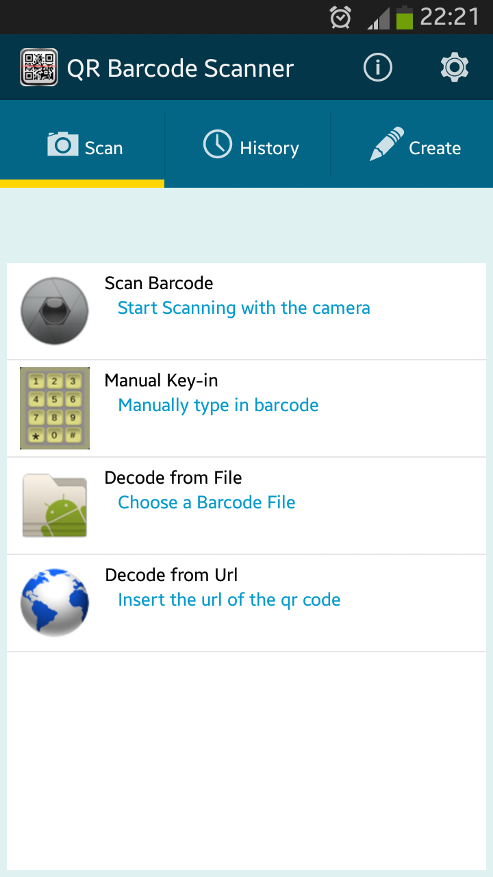 اسکرین شات 1 برنامه QR BARCODE SCANNER