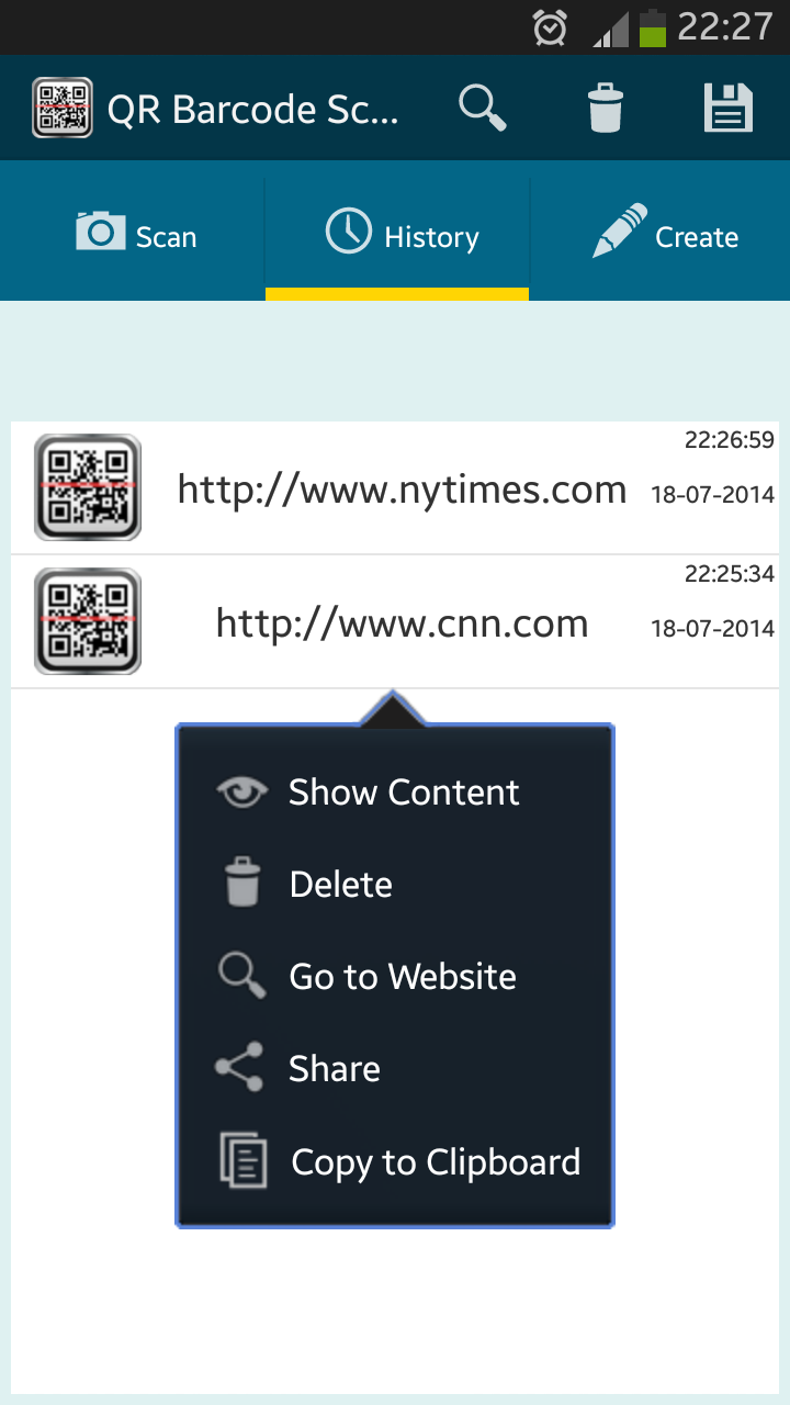 اسکرین شات 3 برنامه QR BARCODE SCANNER