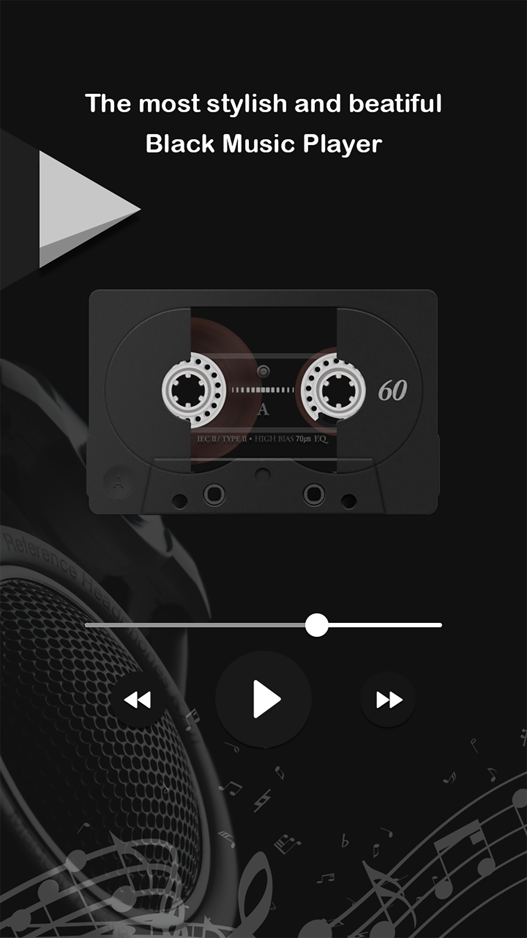 اسکرین شات 5 برنامه Black Music Player : MP3 Audio