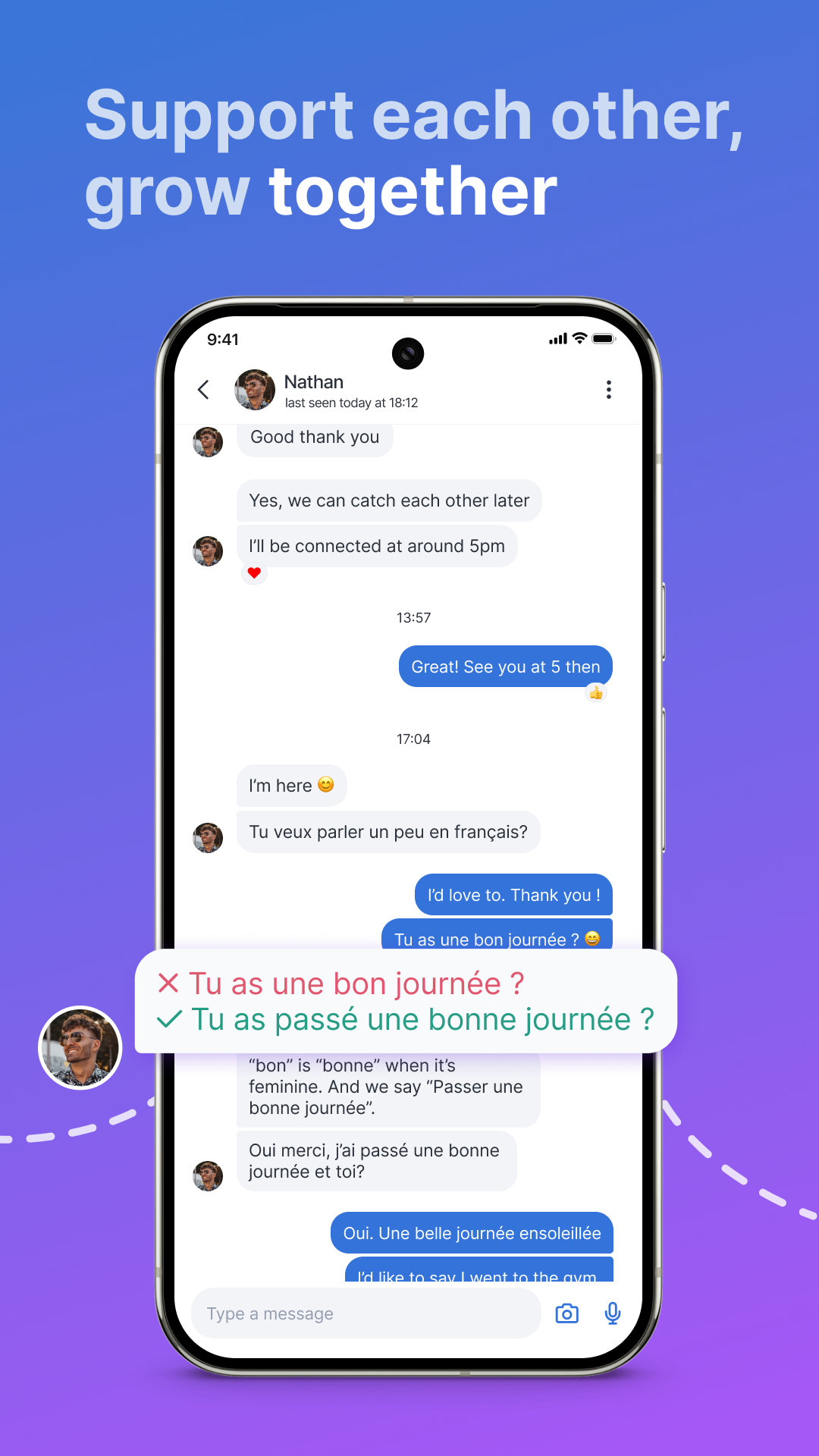 اسکرین شات 3 برنامه Speaky - Language Exchange