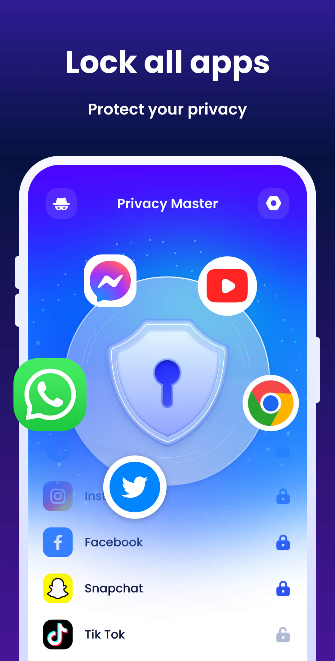 اسکرین شات 1 برنامه App Lock - Fingerprint Lock
