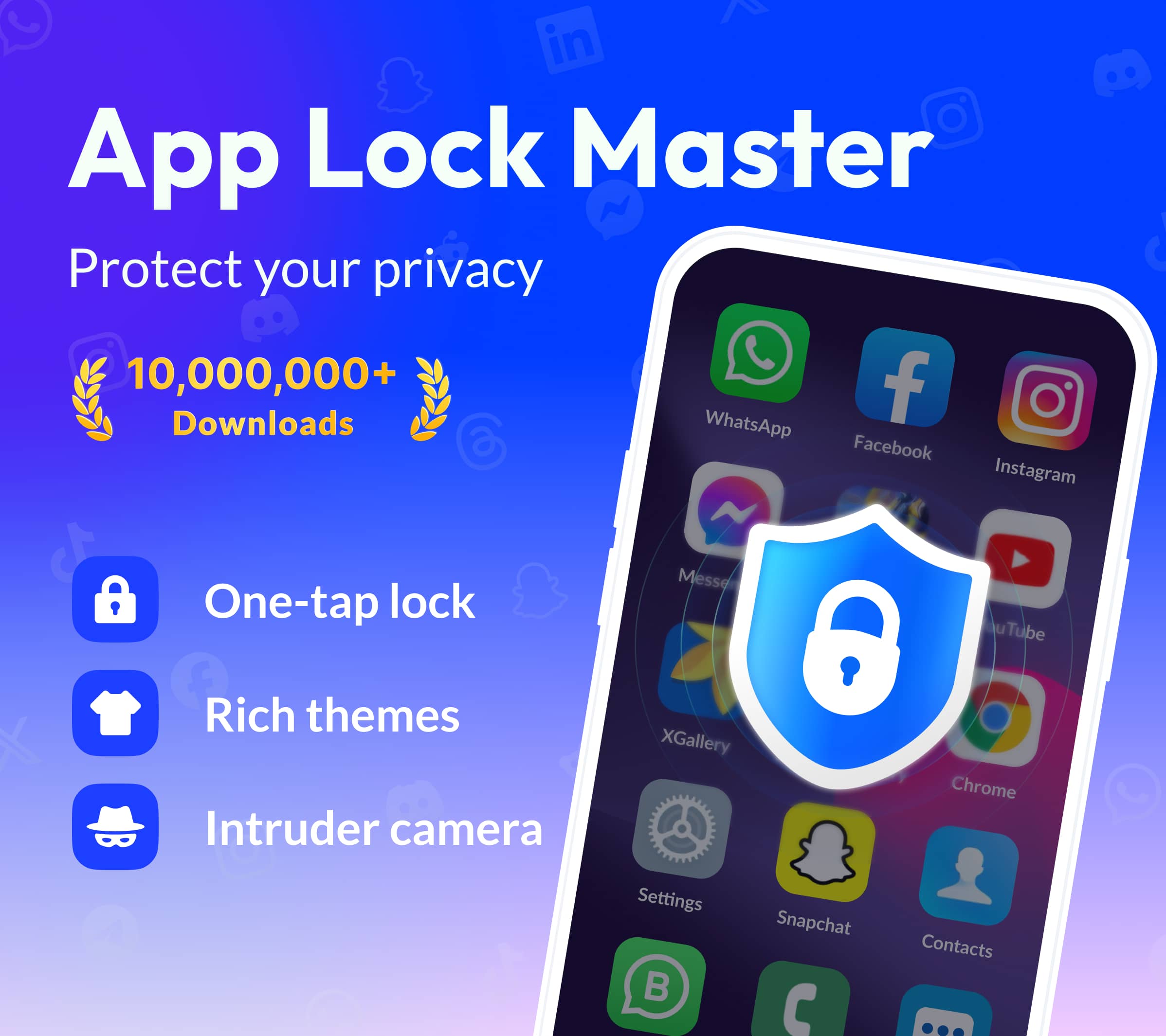 اسکرین شات 1 برنامه App Lock - Lock Apps, Password