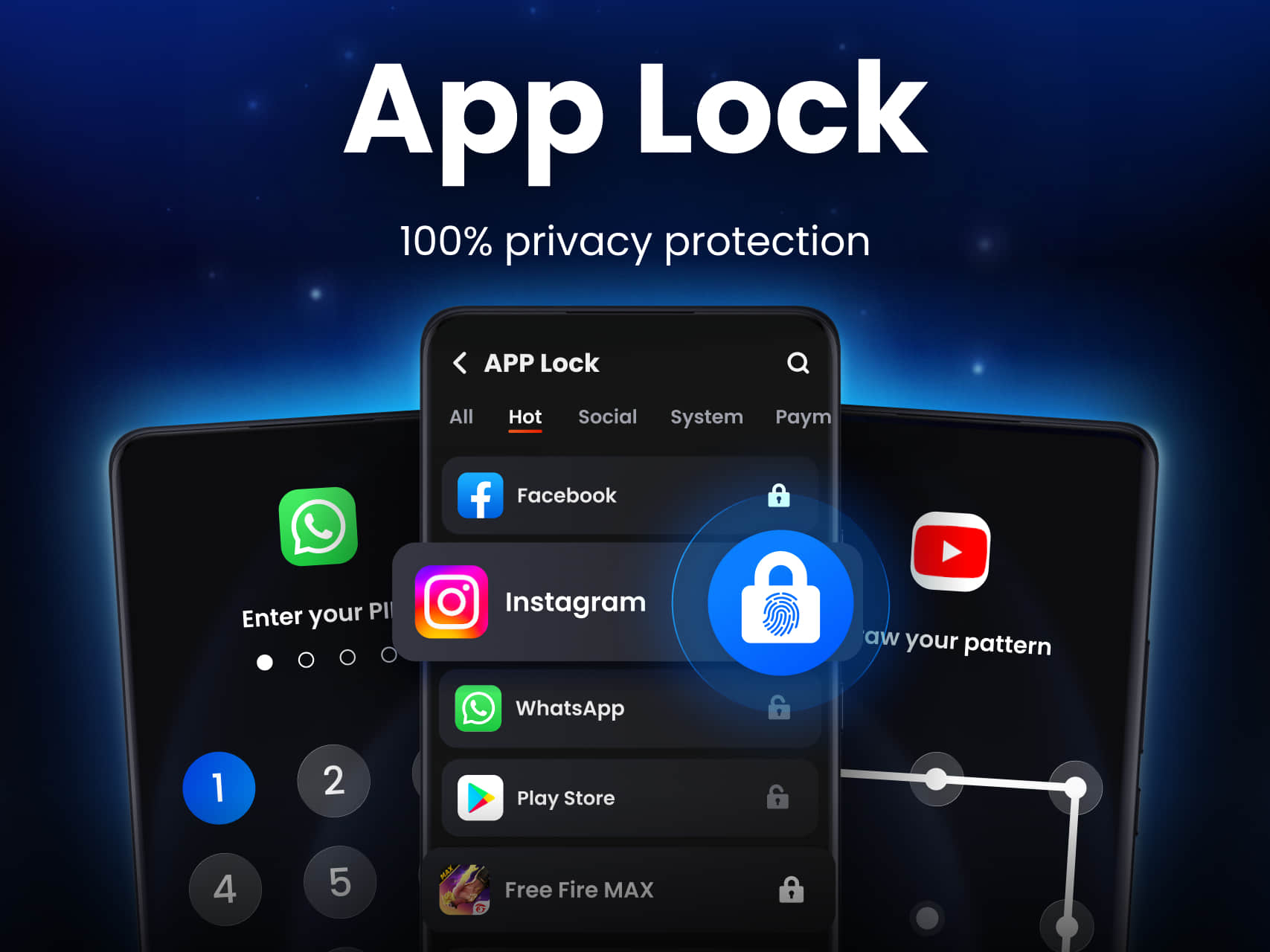 اسکرین شات 1 برنامه App Lock - Applock Fingerprint