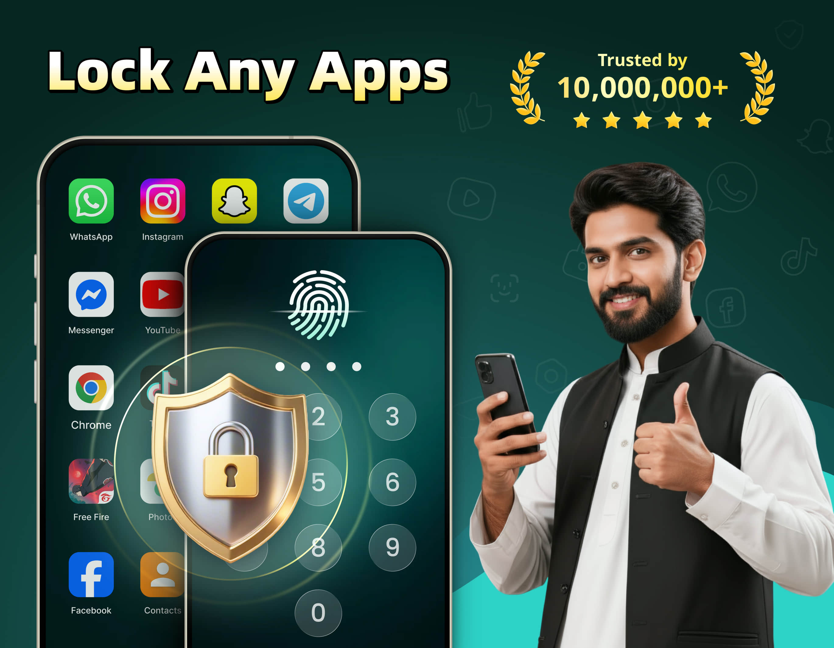 اسکرین شات 1 برنامه App Lock - Applock Fingerprint