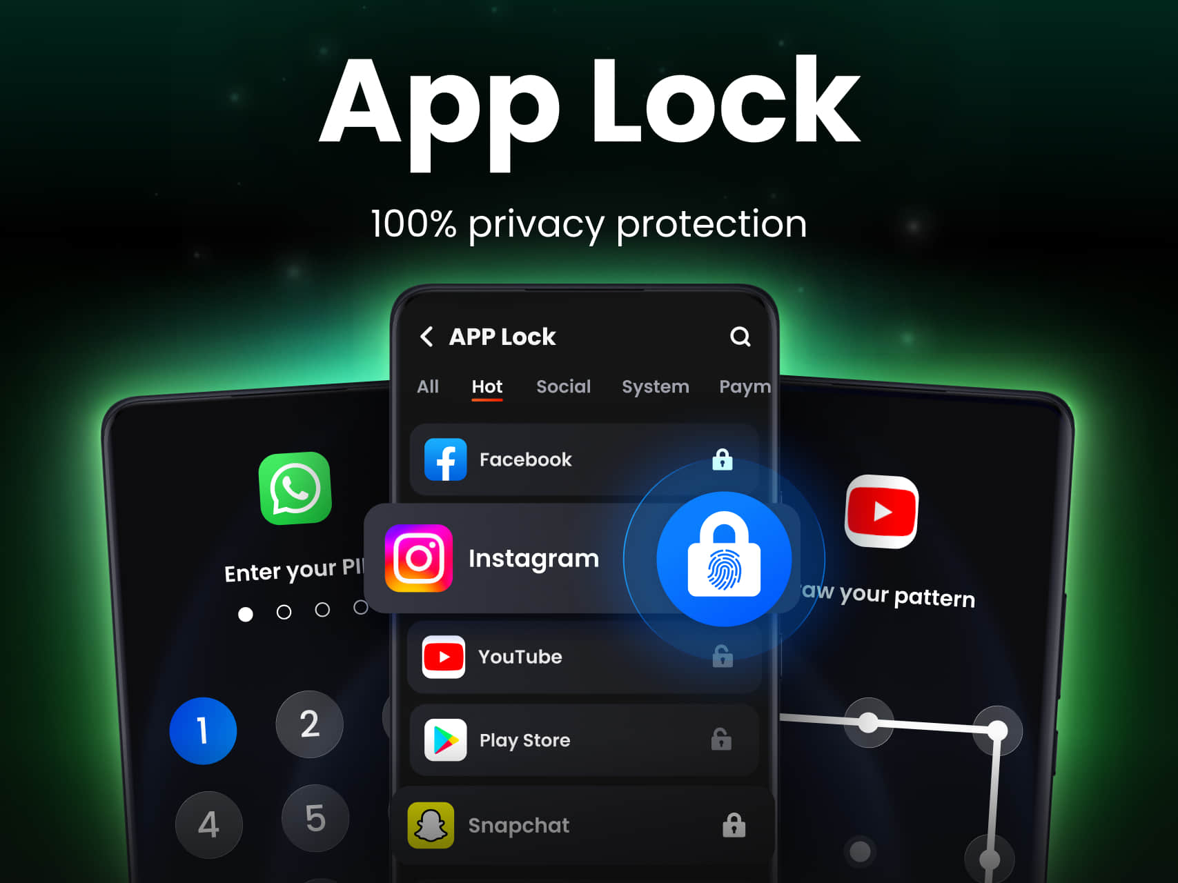 اسکرین شات 1 برنامه App Lock - Applock Fingerprint