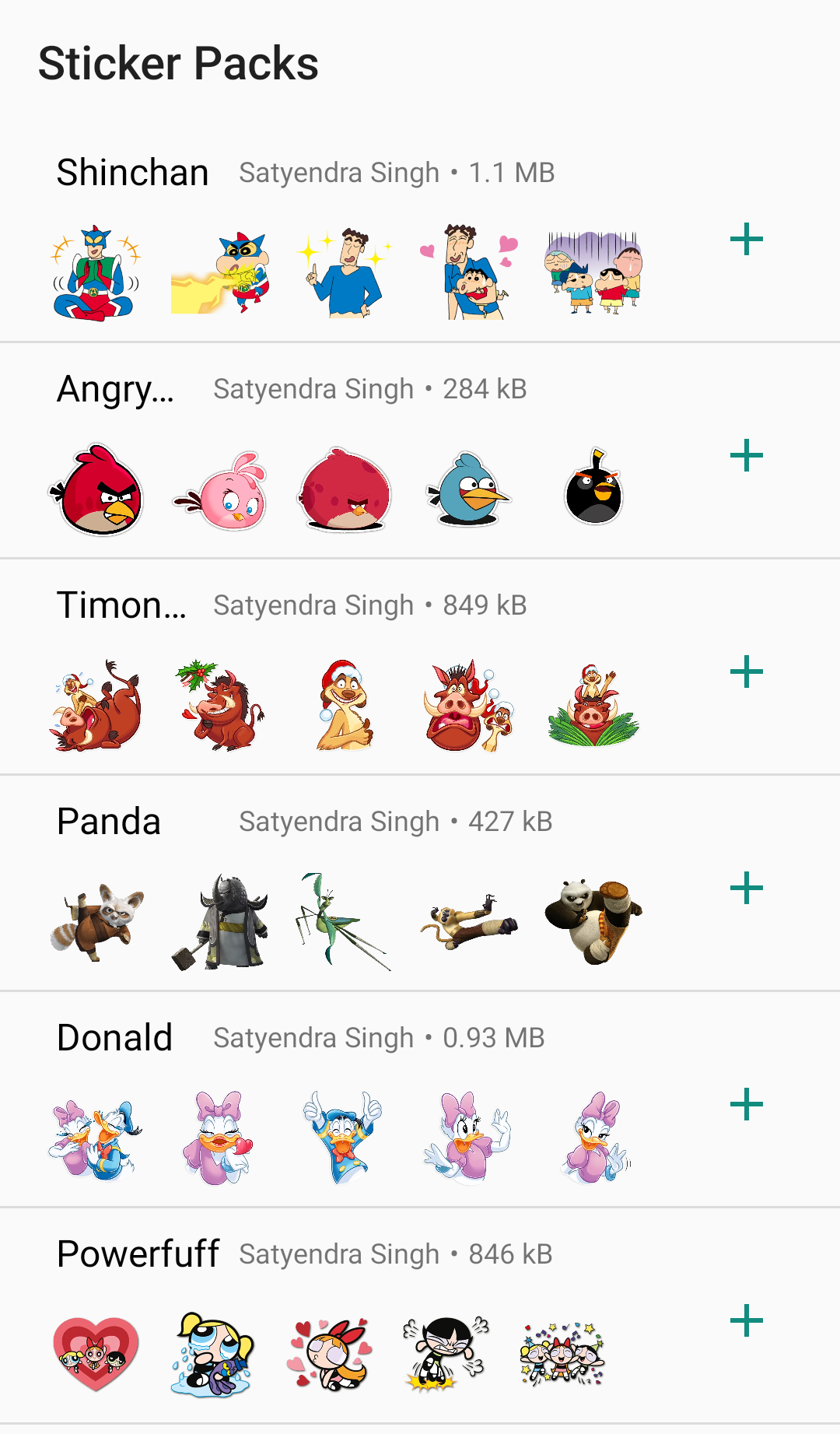 اسکرین شات 1 برنامه Cartoon Stickers for Whatsapp