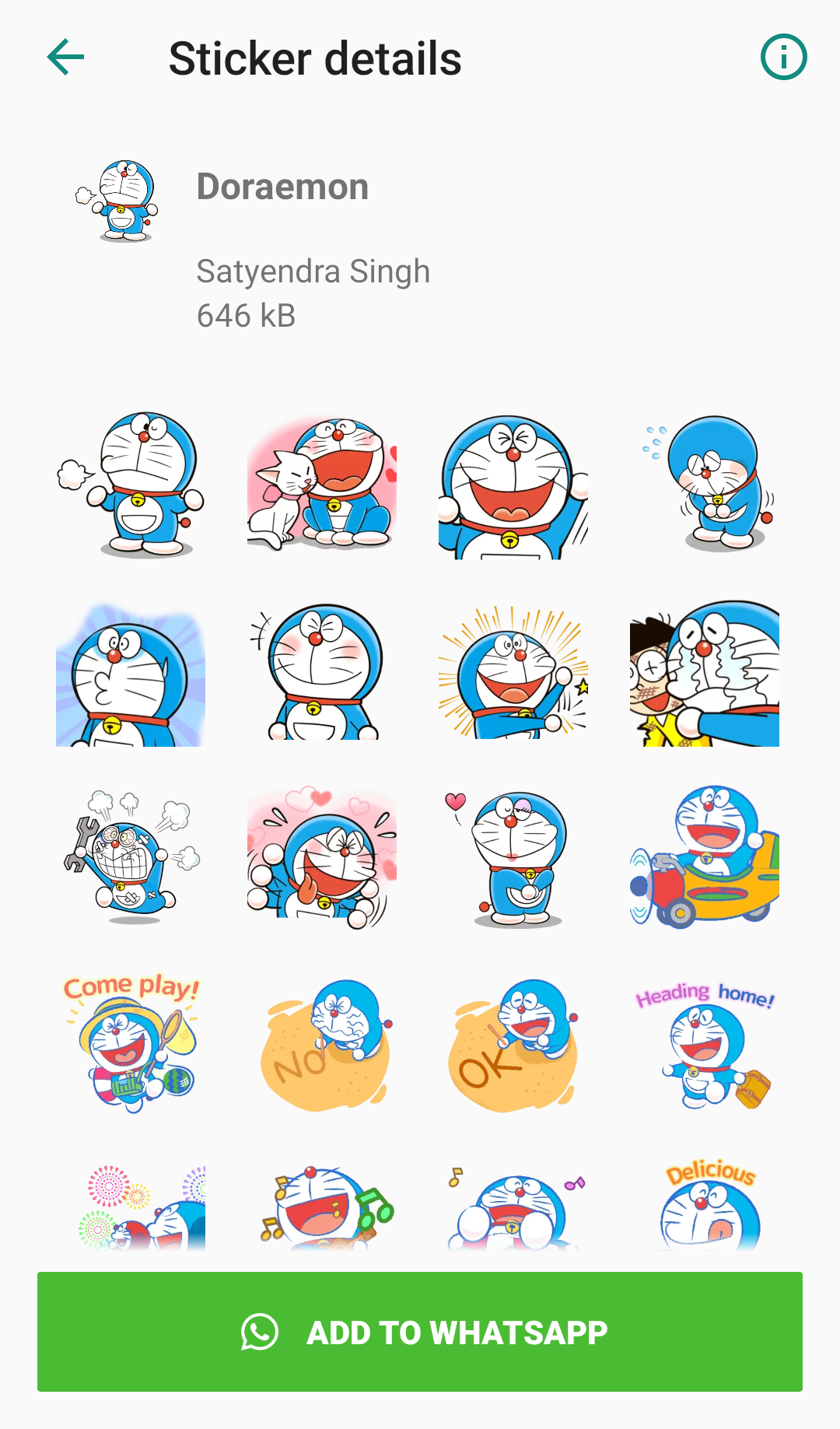 اسکرین شات 8 برنامه Cartoon Stickers for Whatsapp