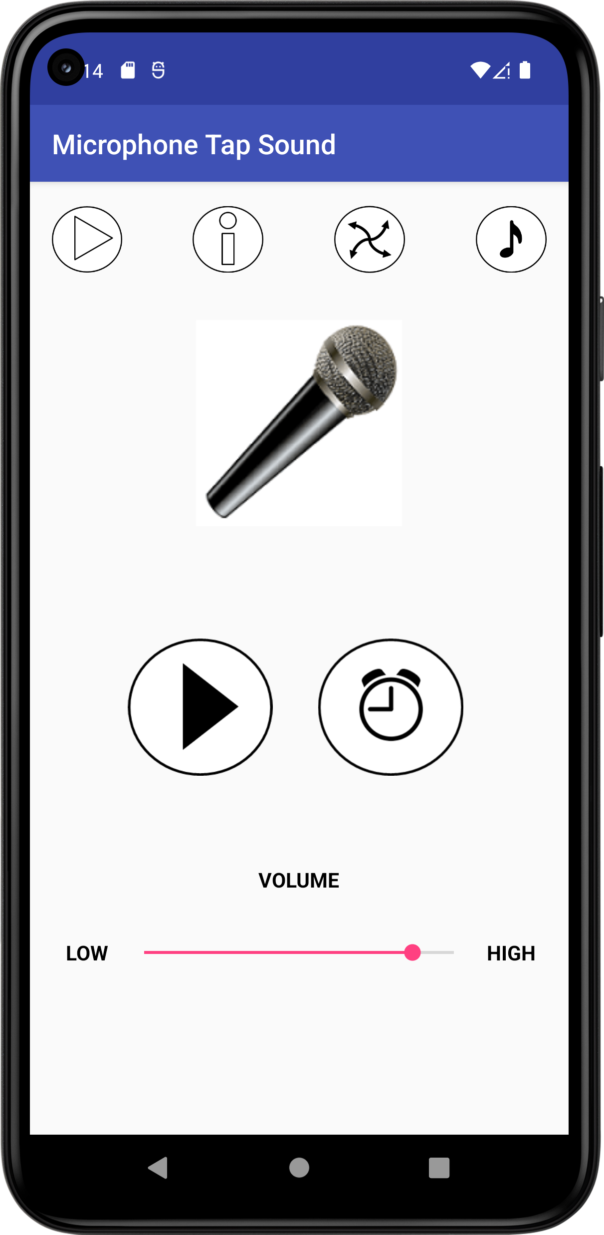 اسکرین شات 1 برنامه Microphone Tap Sound