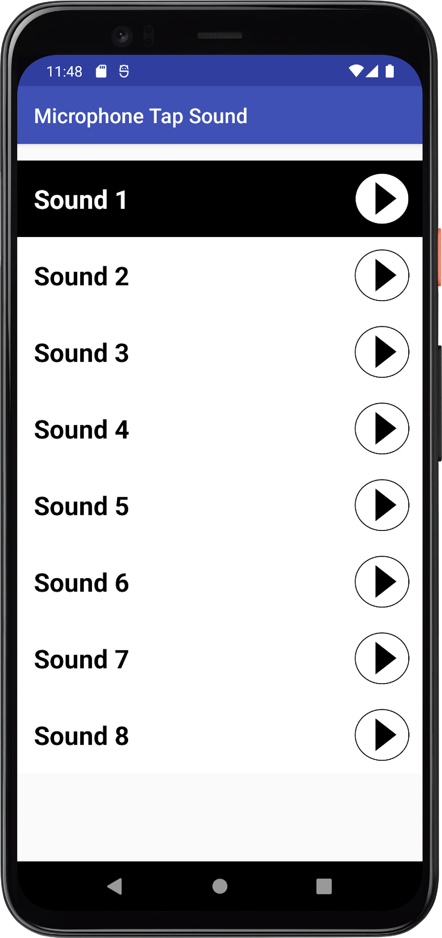 اسکرین شات 2 برنامه Microphone Tap Sound