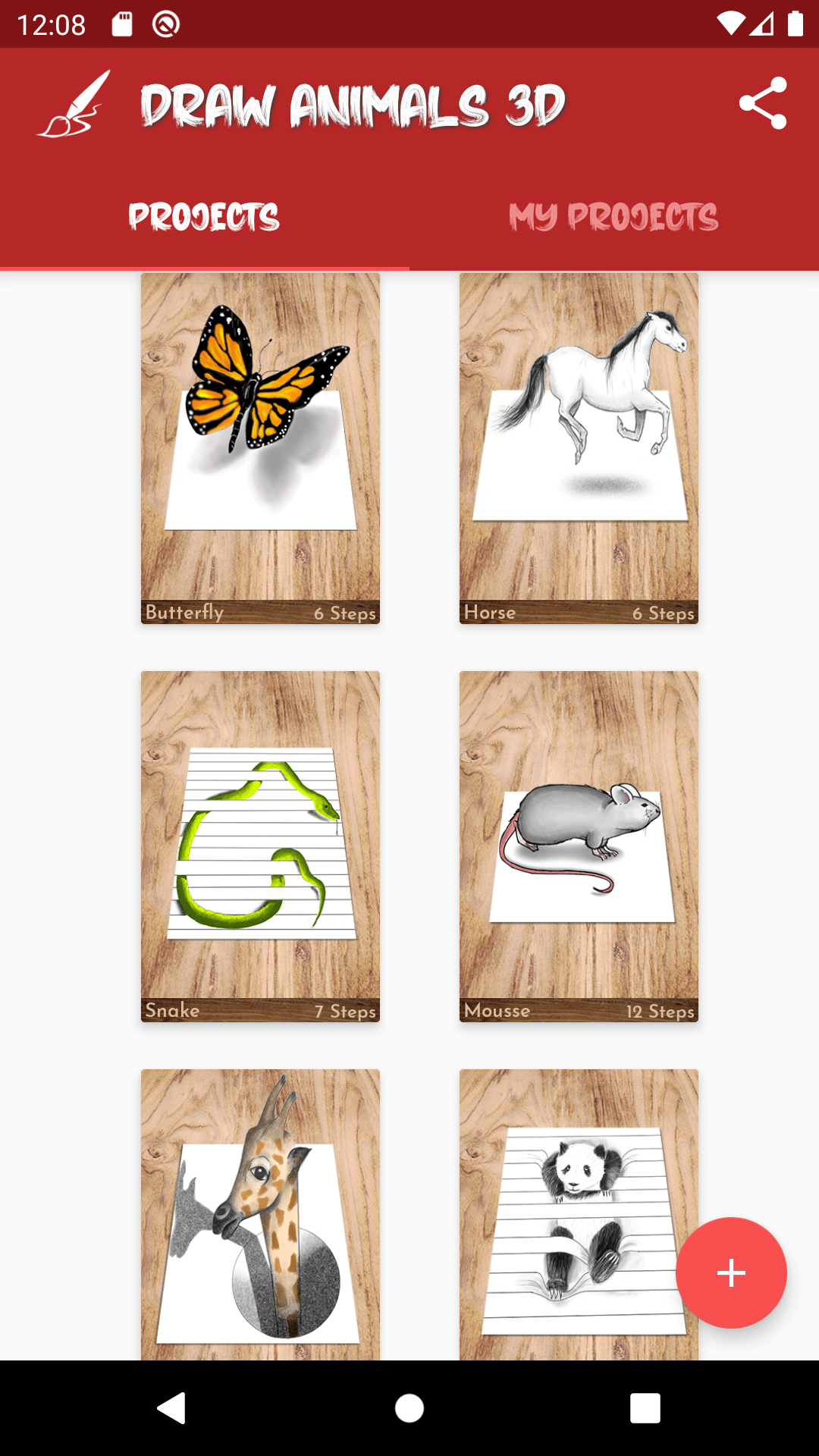 اسکرین شات 2 برنامه How to Draw Animals 3D