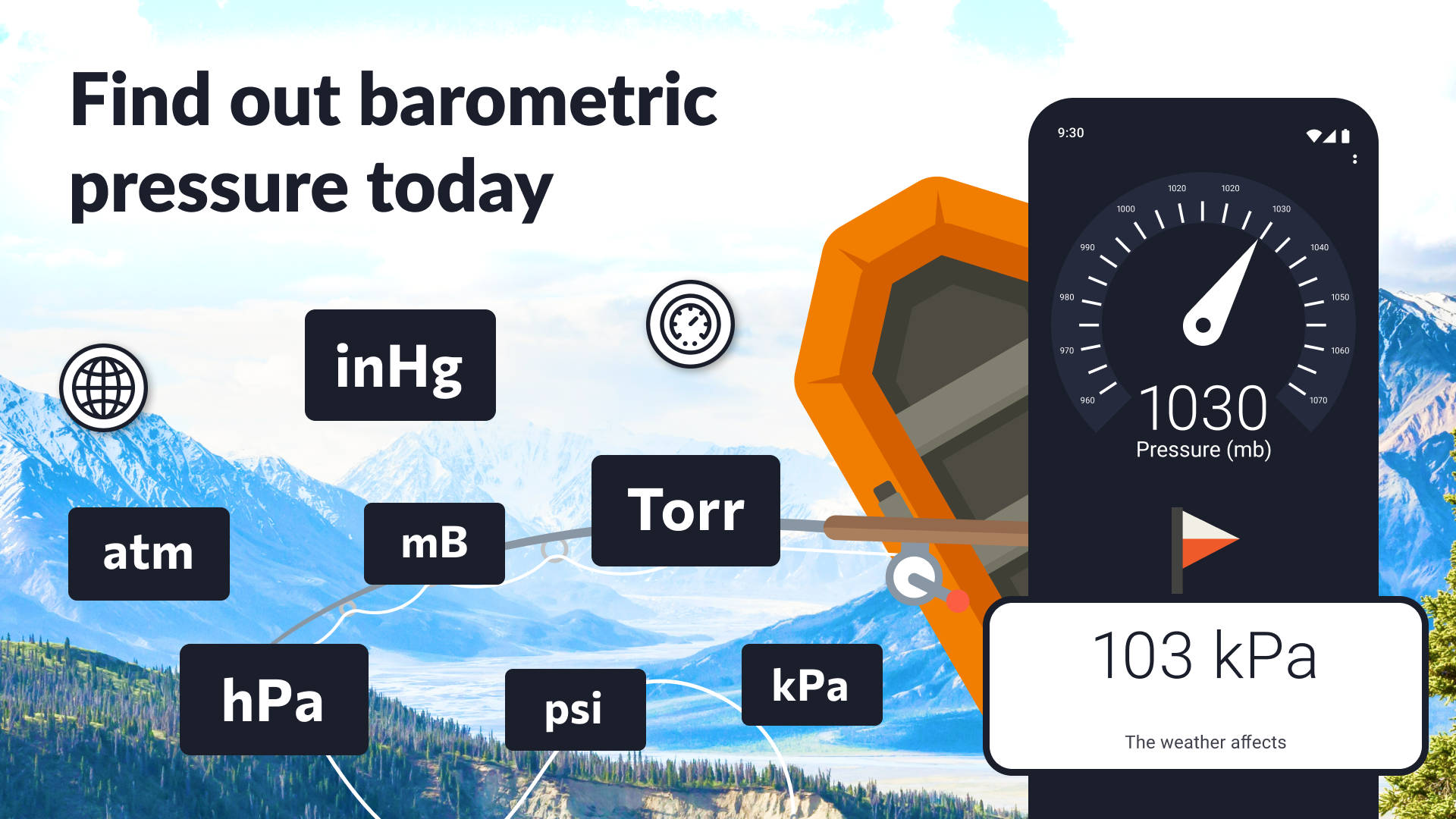 اسکرین شات 8 برنامه Barometer and Altimeter App