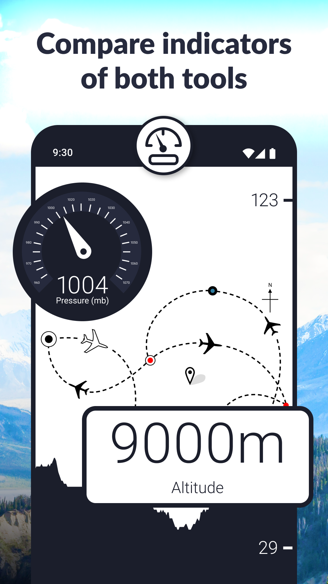 اسکرین شات 5 برنامه Barometer and Altimeter App