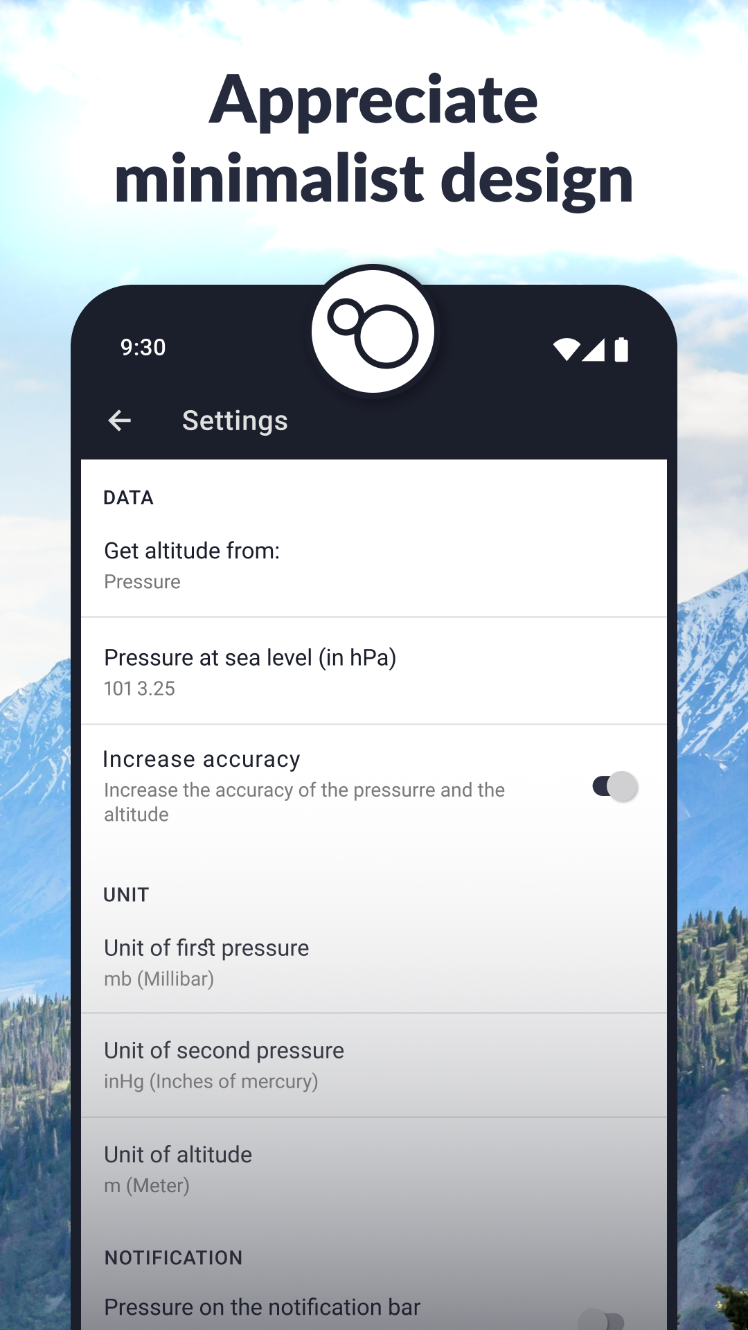 اسکرین شات 6 برنامه Barometer and Altimeter App