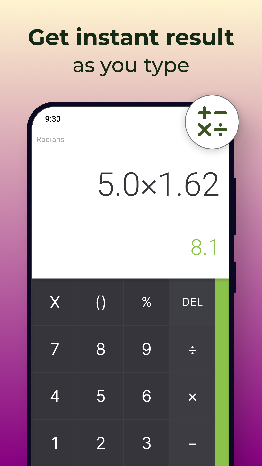 اسکرین شات 1 برنامه Calculator