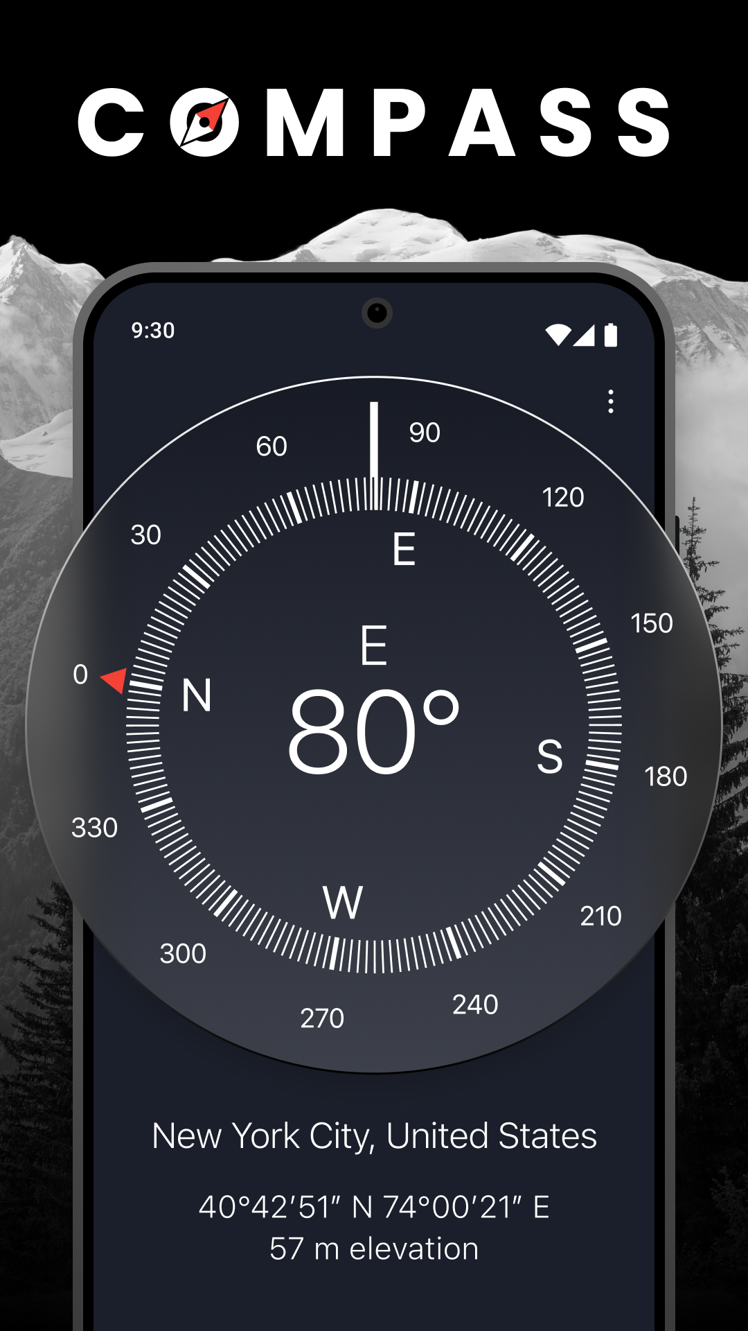 اسکرین شات 3 برنامه Compass: Accurate Compass