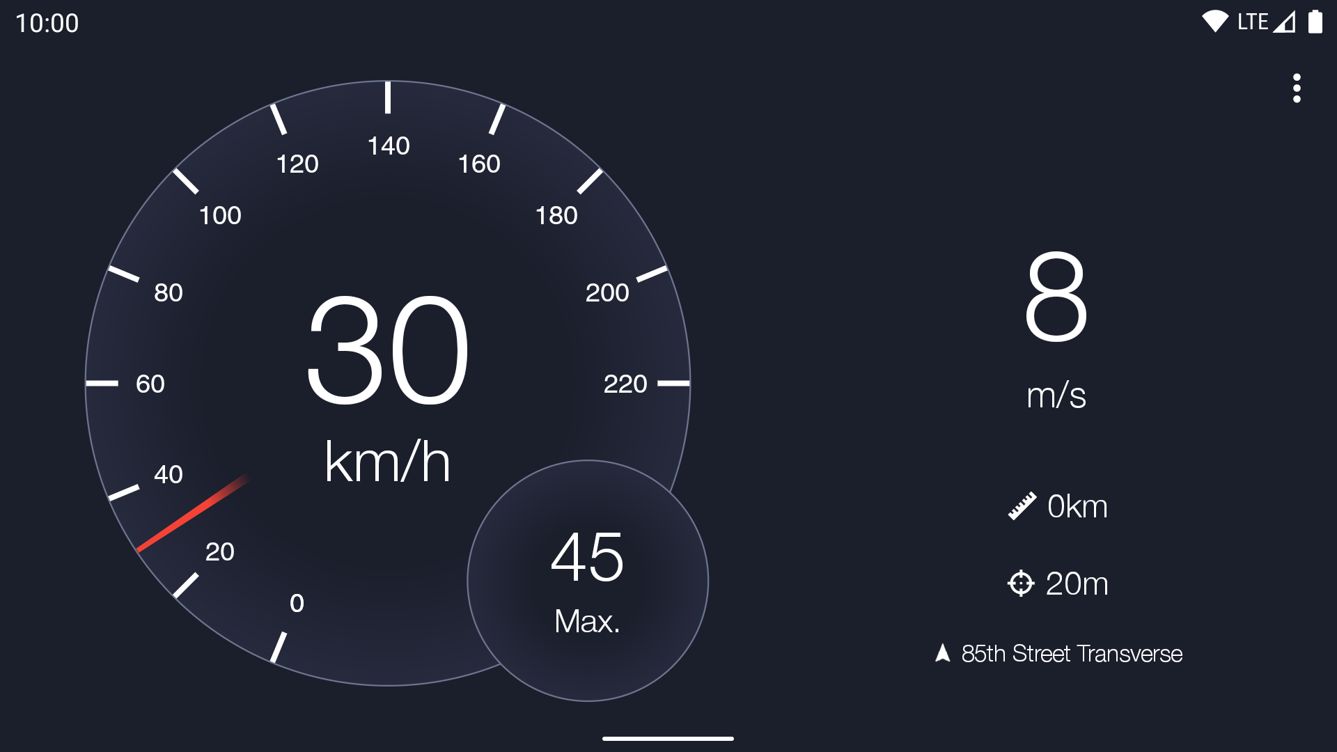 اسکرین شات 2 برنامه Speedometer