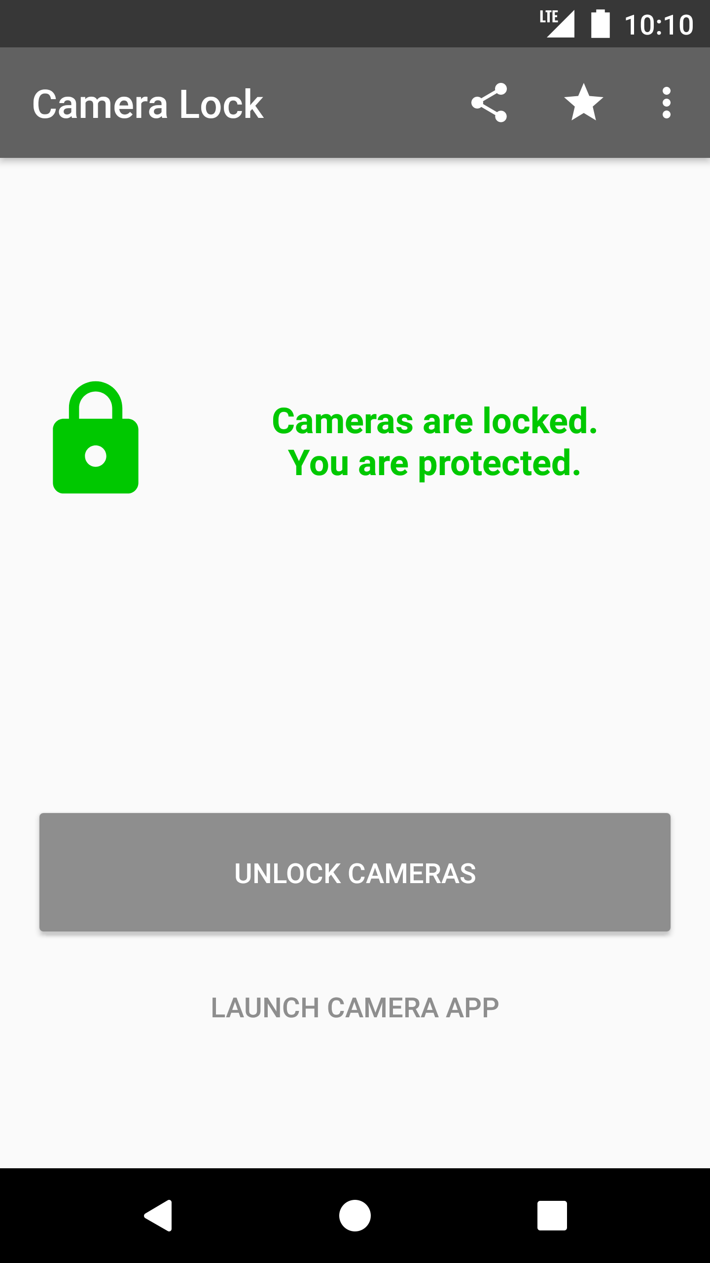 اسکرین شات 3 برنامه Camera Lock