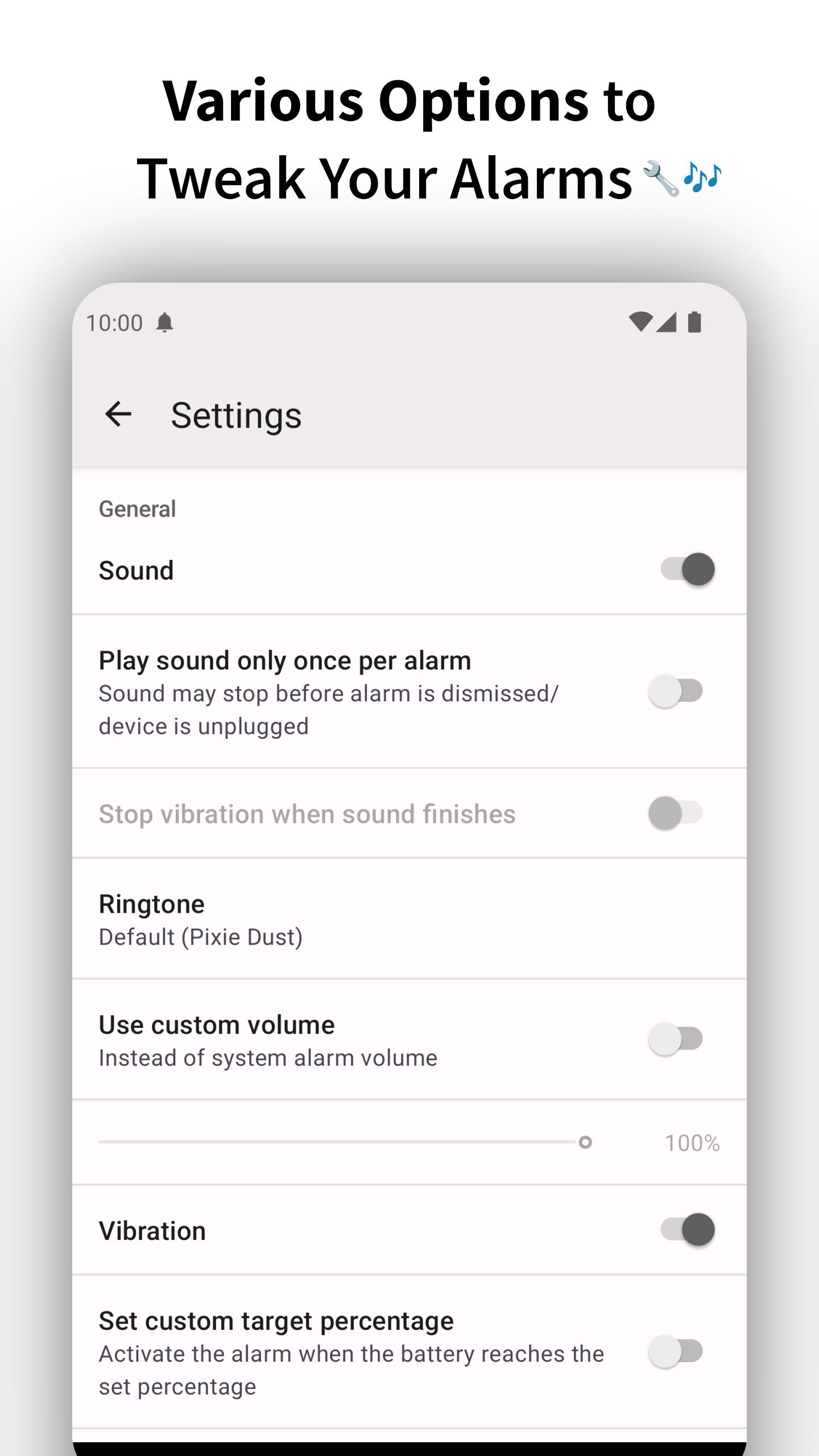 اسکرین شات برنامه Full Battery Charge Alarm 5