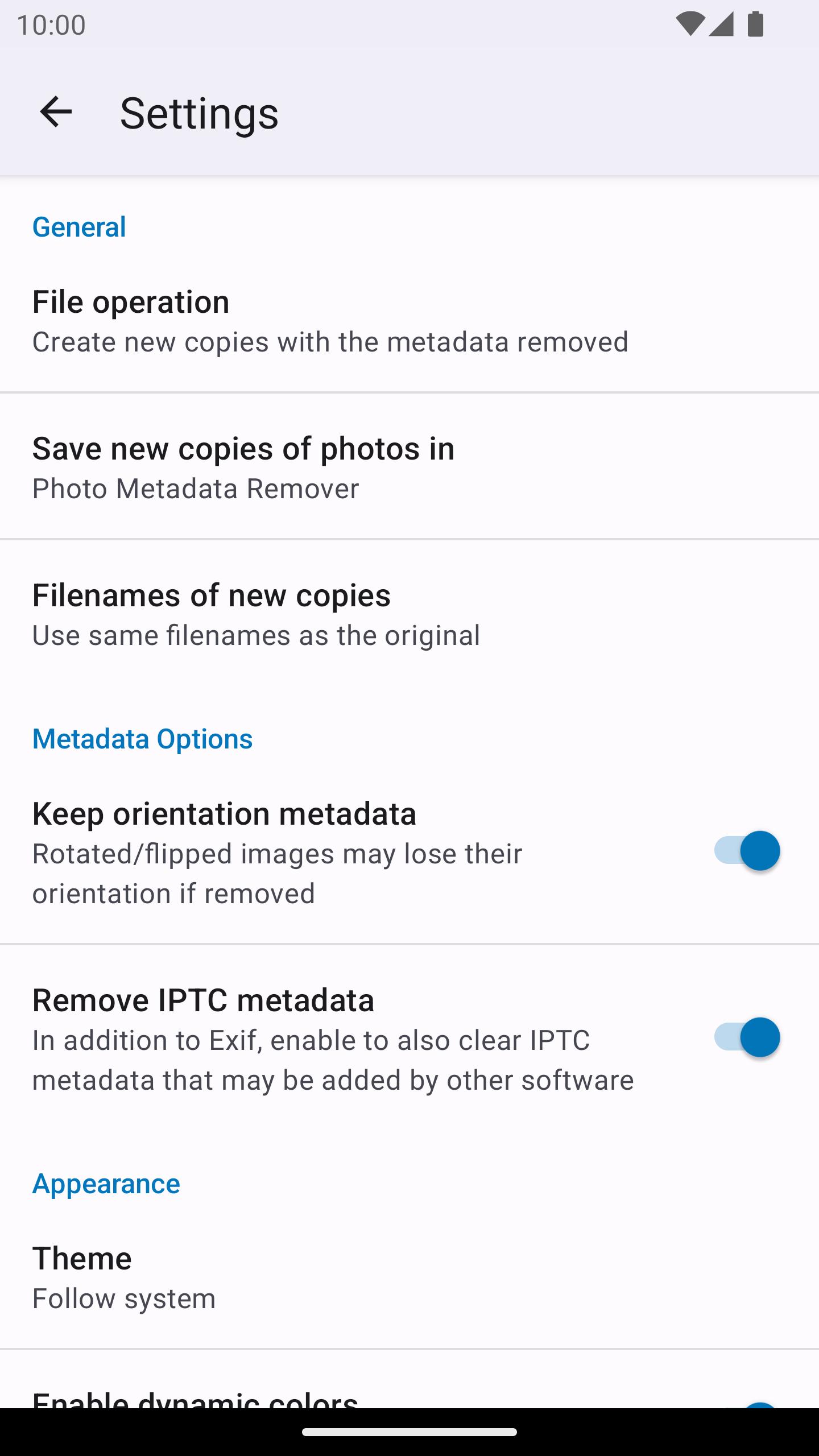 اسکرین شات 5 برنامه Photo Metadata Remover