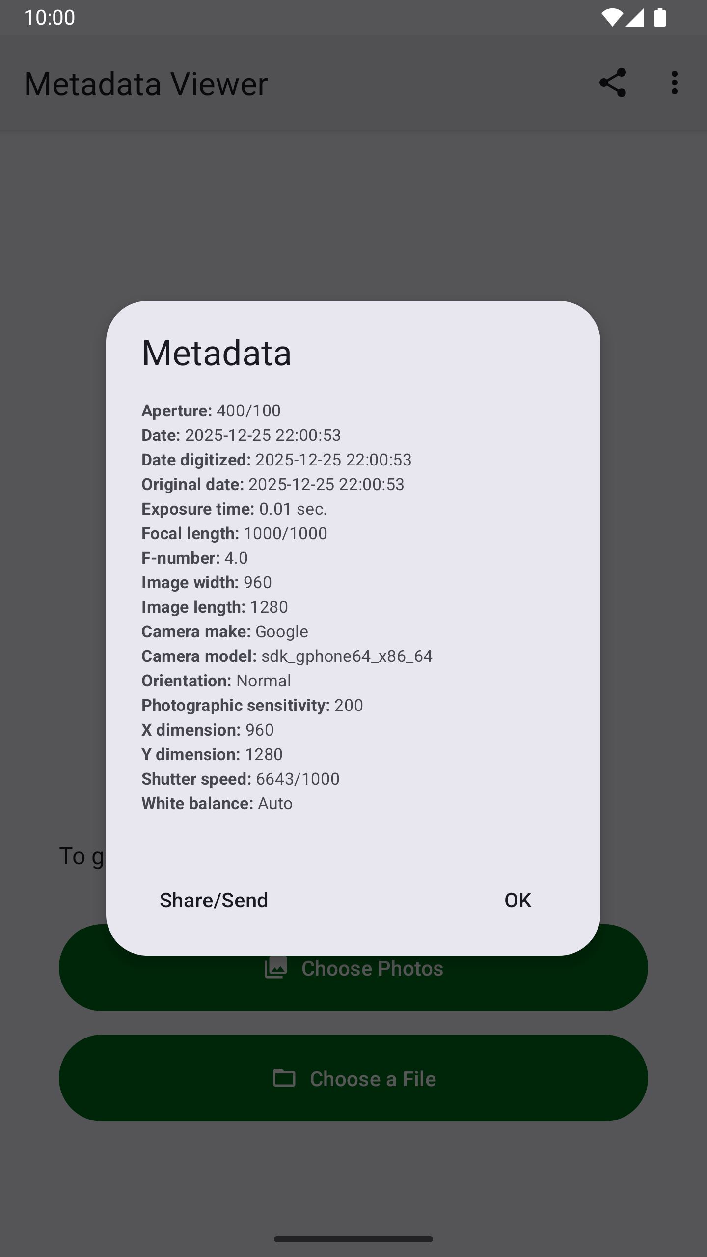 اسکرین شات 3 برنامه Photo Metadata Viewer