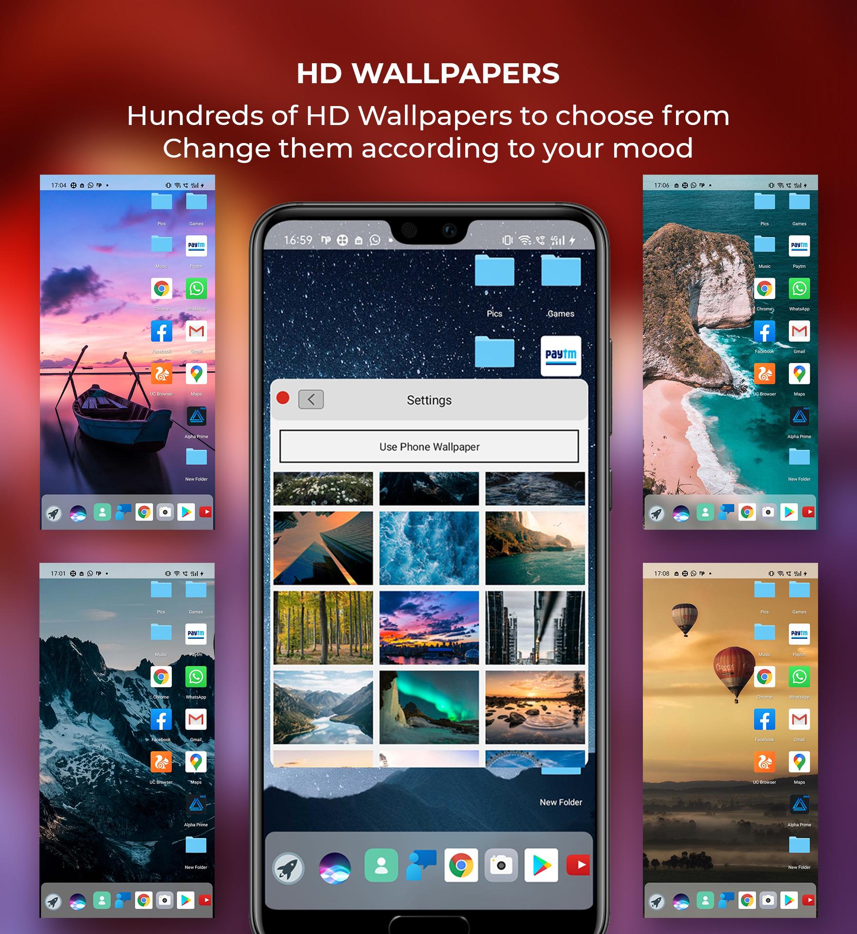اسکرین شات 6 برنامه oS X 14 Launcher and 4K Themes