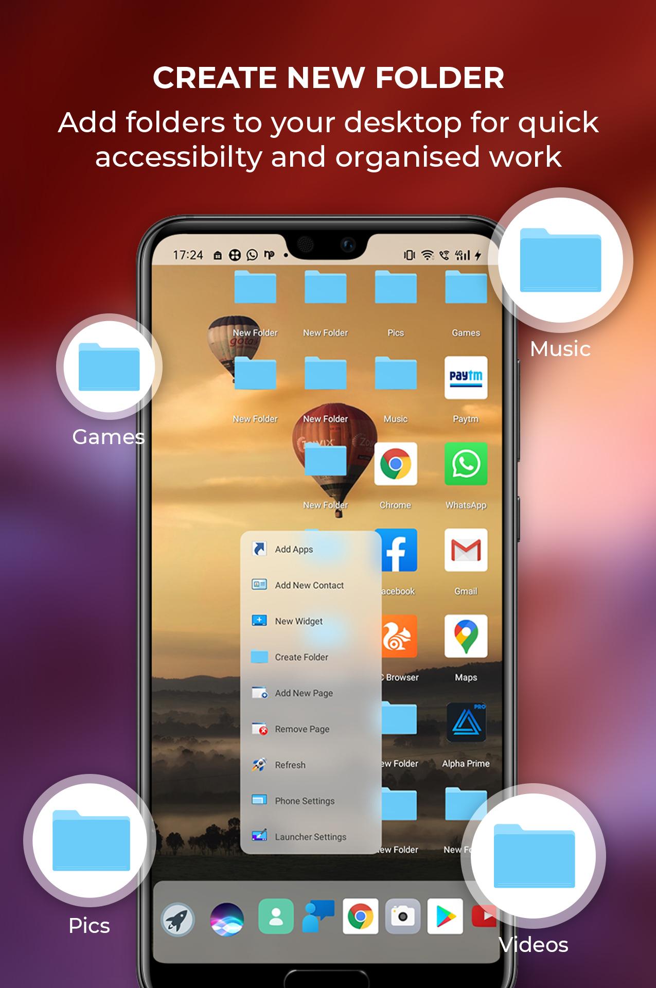 اسکرین شات 3 برنامه oS X 14 Launcher and 4K Themes