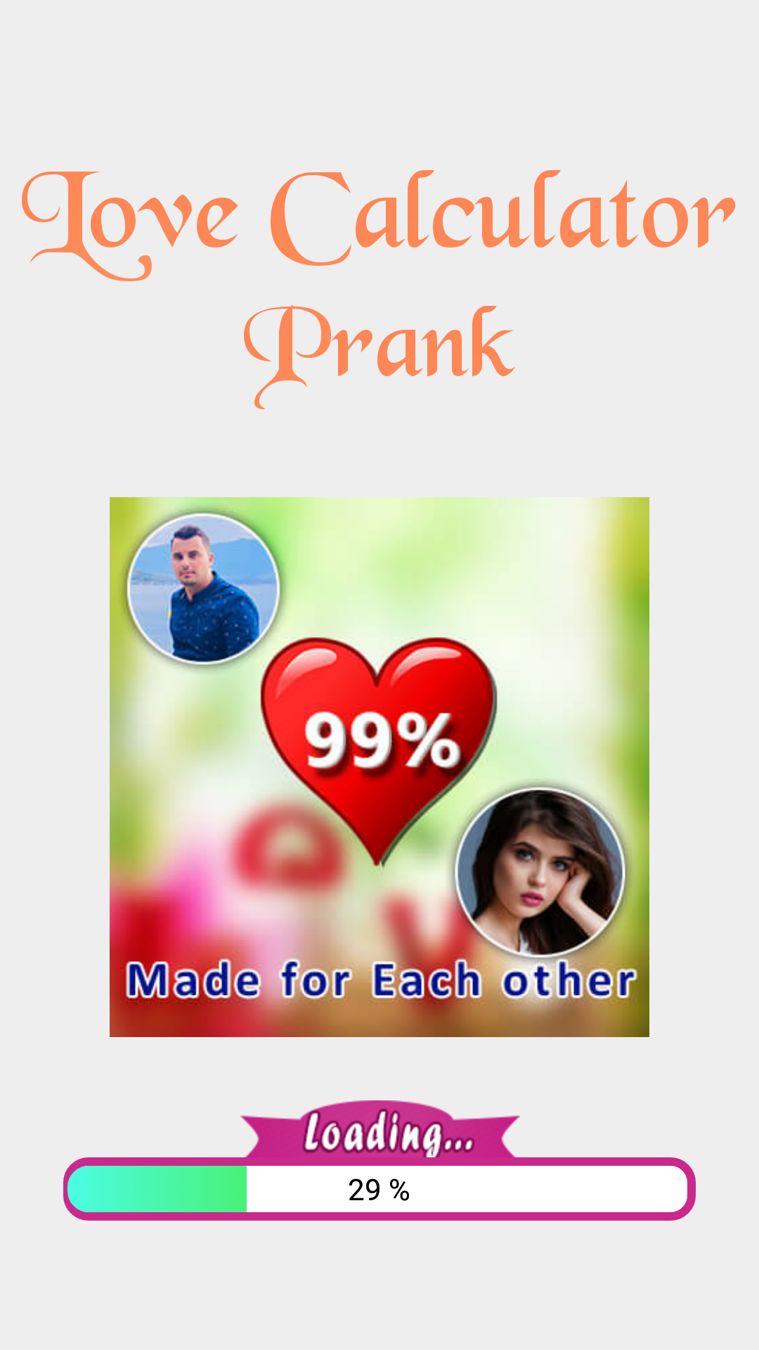 اسکرین شات 1 برنامه Love Calculator 2025