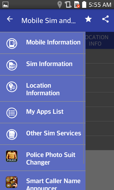 اسکرین شات 7 برنامه Mobile, SIM and Location Info