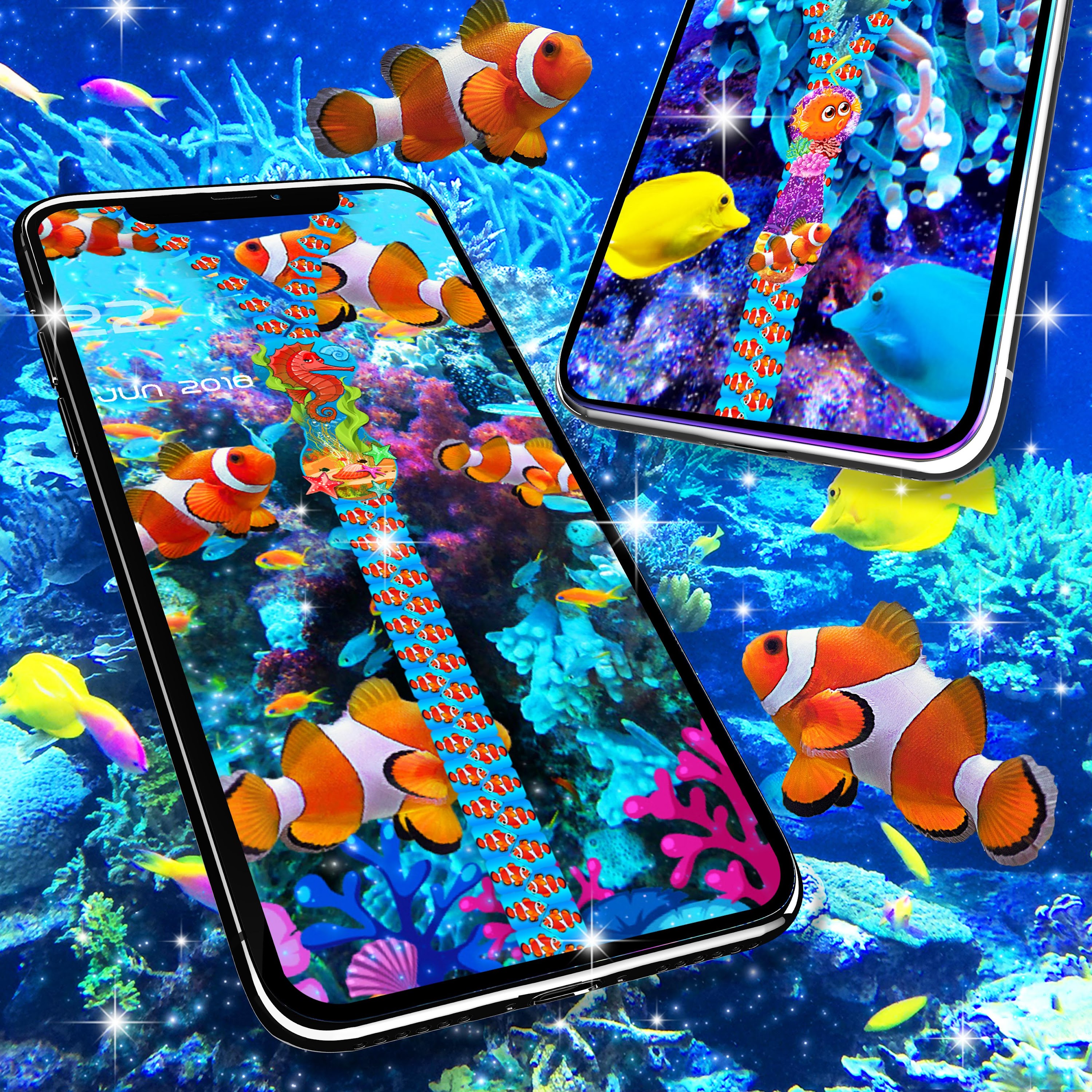 اسکرین شات 1 برنامه Aquarium lock screen