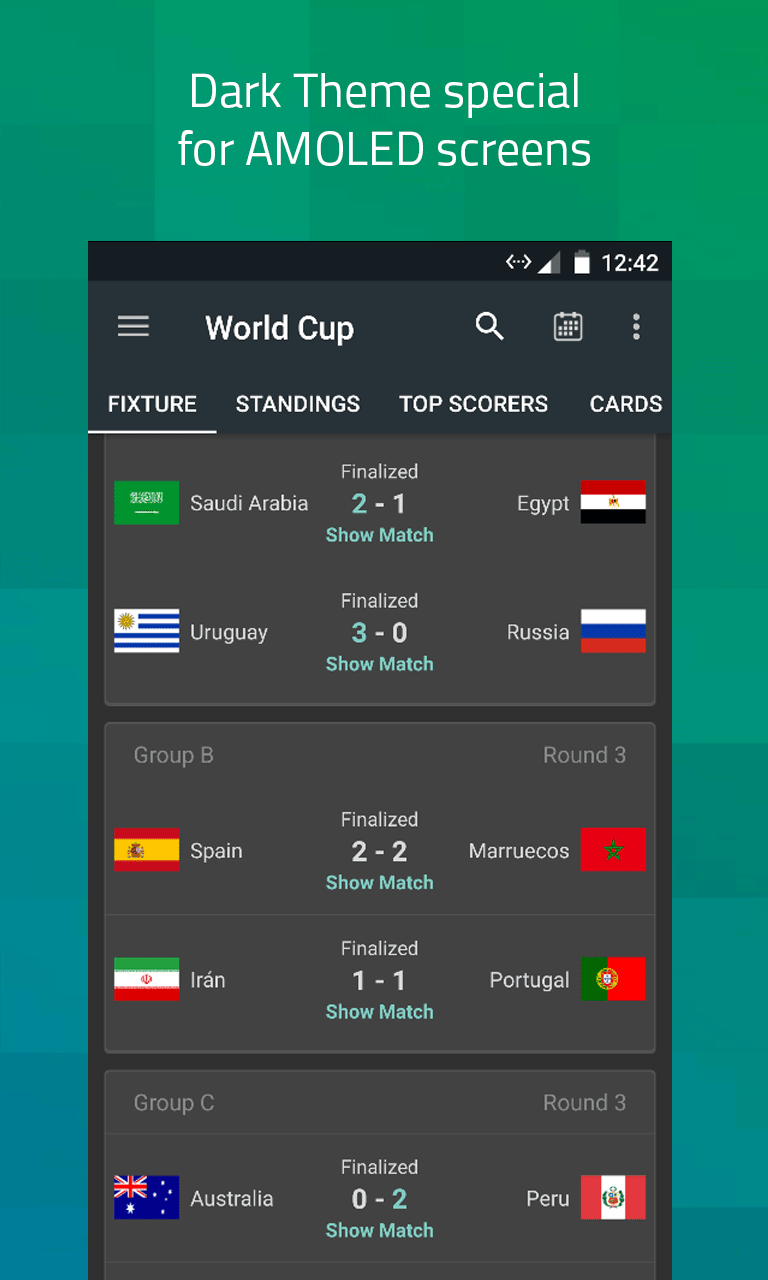 اسکرین شات 5 برنامه Liga - Live Football Scores