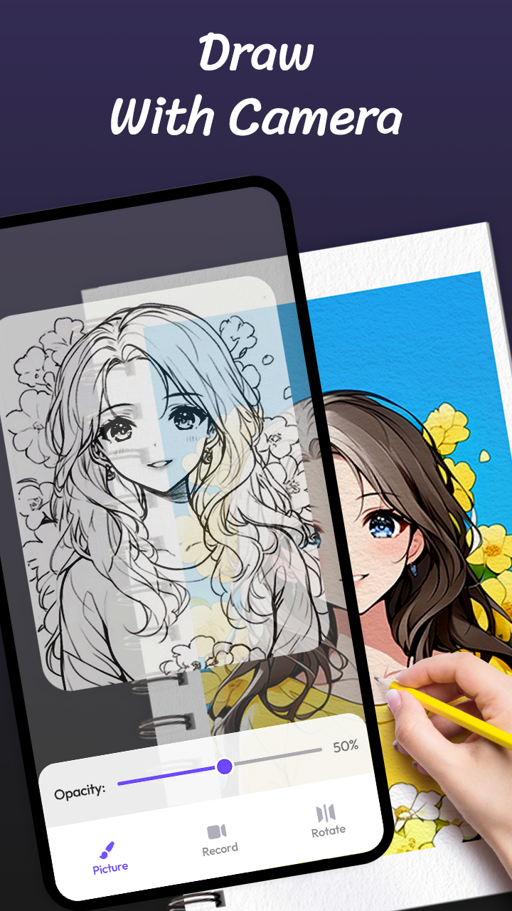 اسکرین شات 1 برنامه AR Drawing Paint Sketch Trace