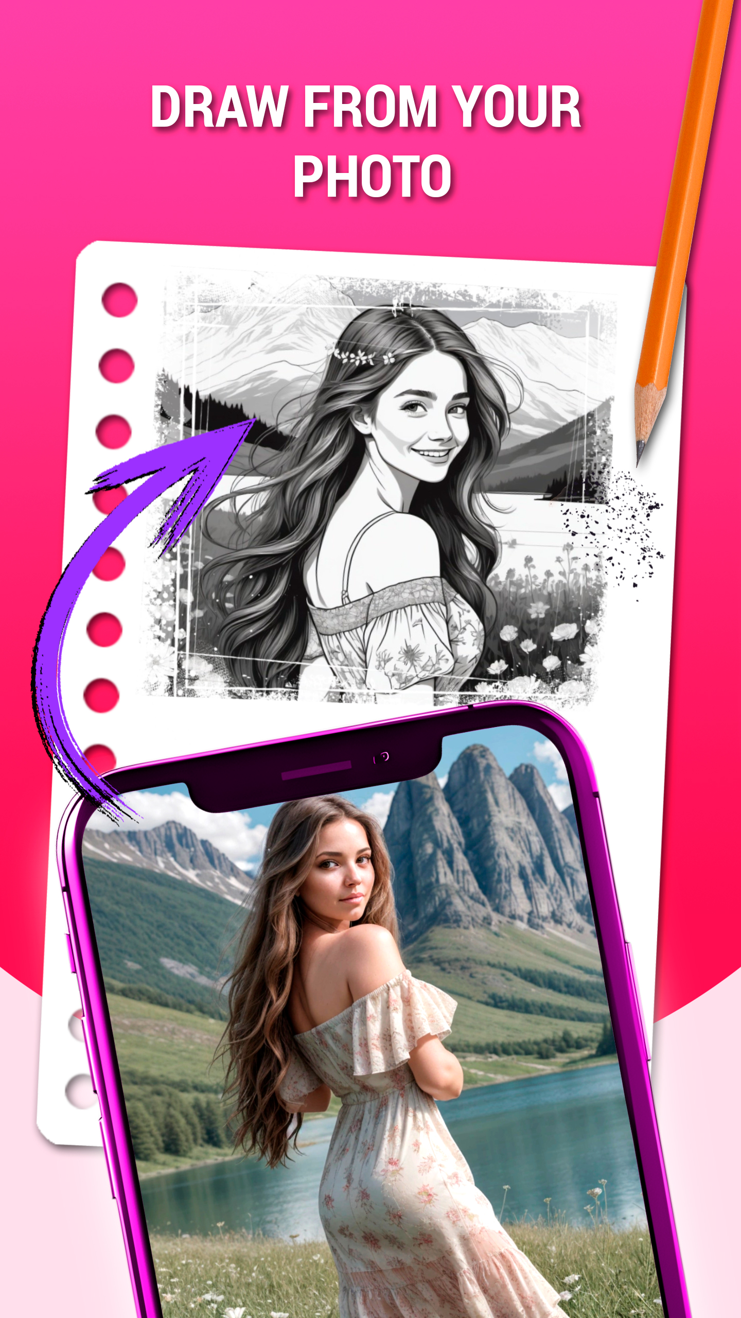 اسکرین شات 5 برنامه AR Drawing: Sketch Paint