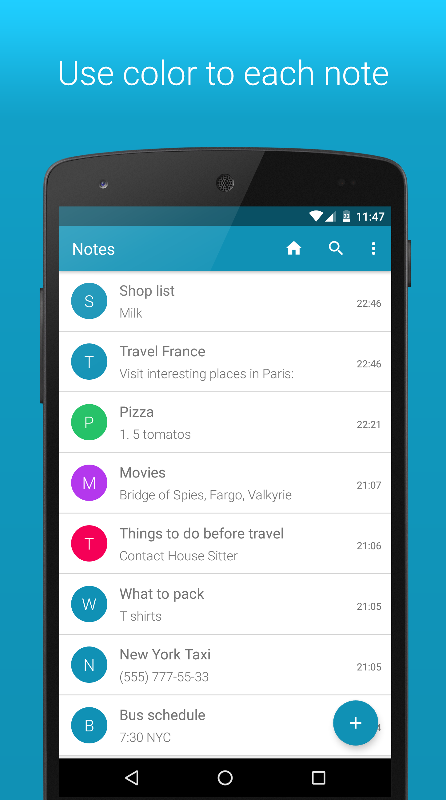 اسکرین شات 1 برنامه Light Notes