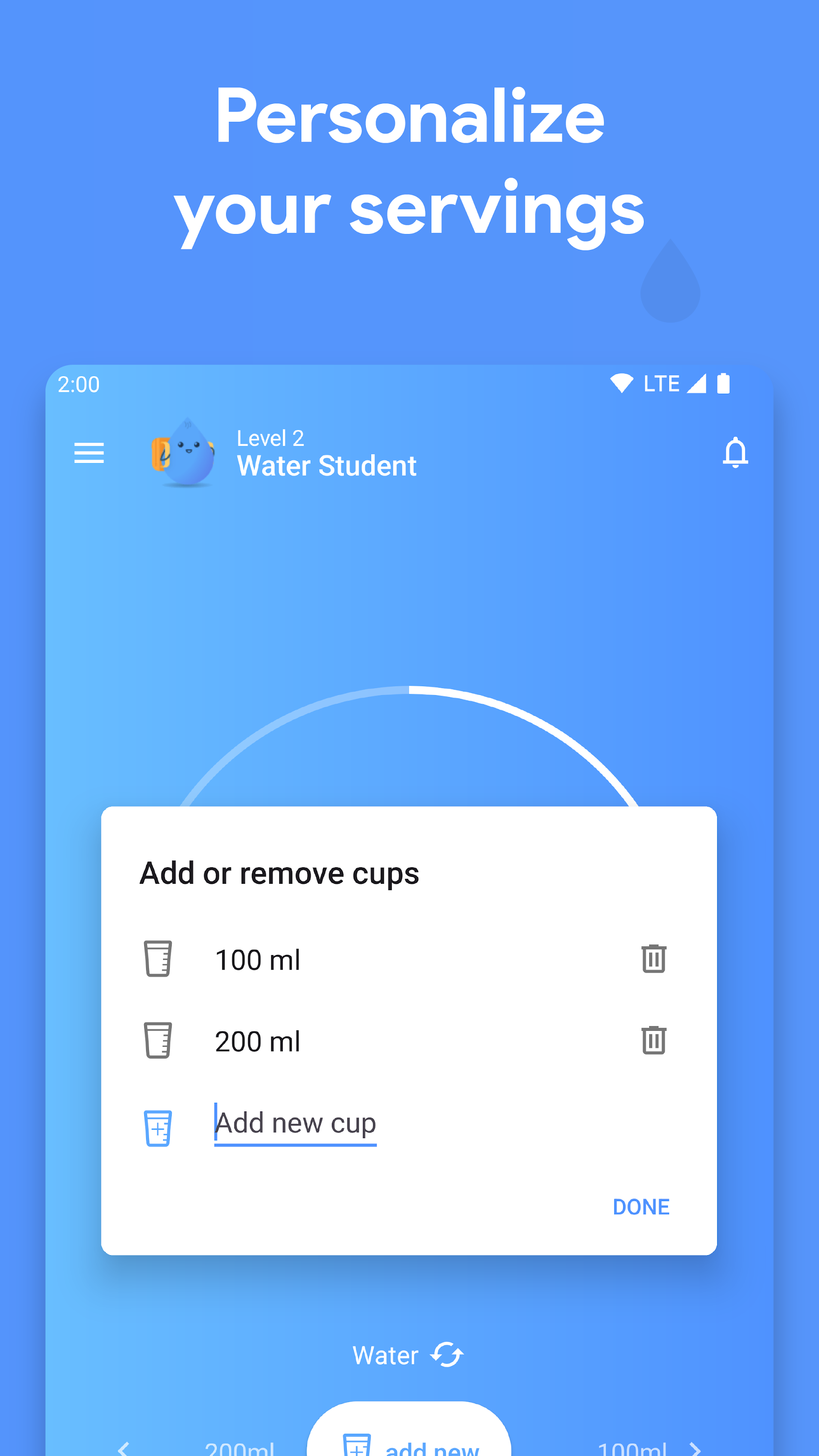 اسکرین شات 8 برنامه Drink Water Reminder & Tracker