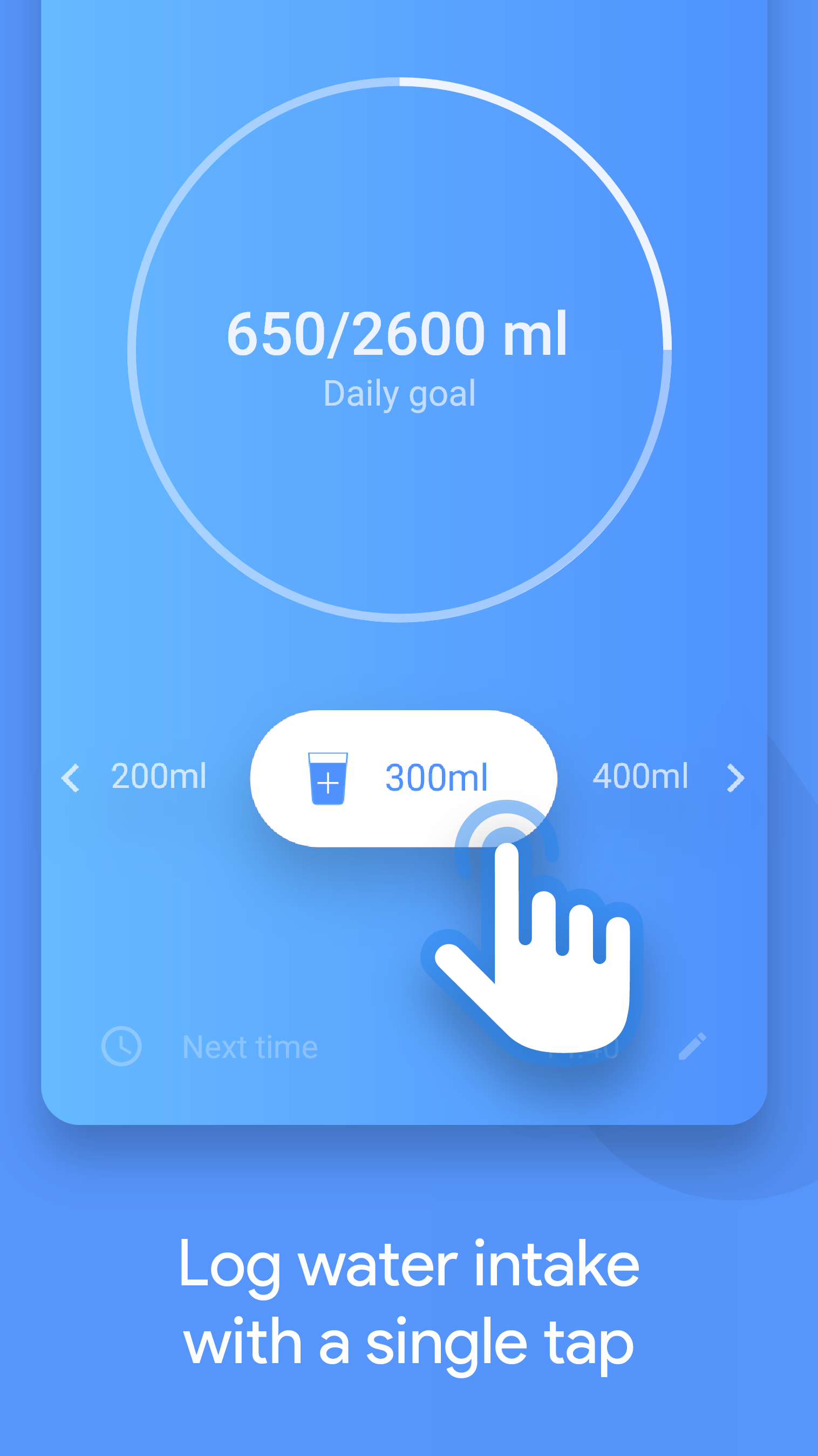 اسکرین شات 1 برنامه Drink Water Reminder & Tracker