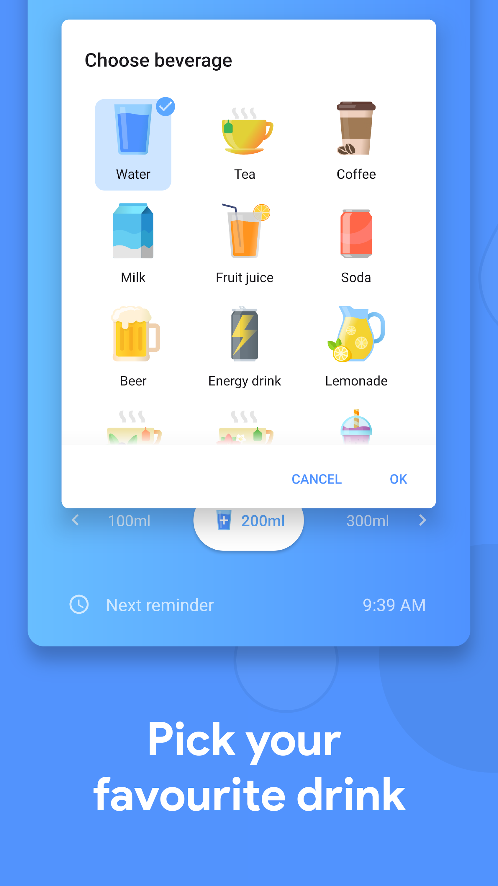 اسکرین شات 3 برنامه Drink Water Reminder & Tracker