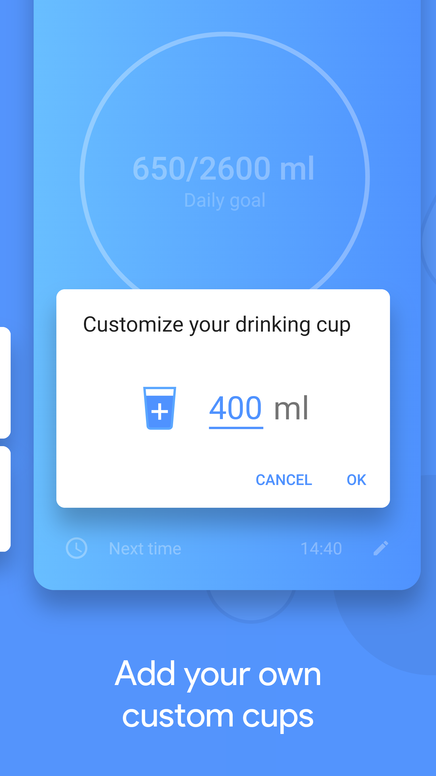 اسکرین شات 3 برنامه Drink Water Reminder & Tracker