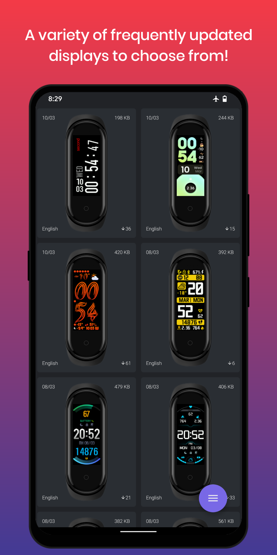 اسکرین شات 1 برنامه Mi Band 5 Watch Faces