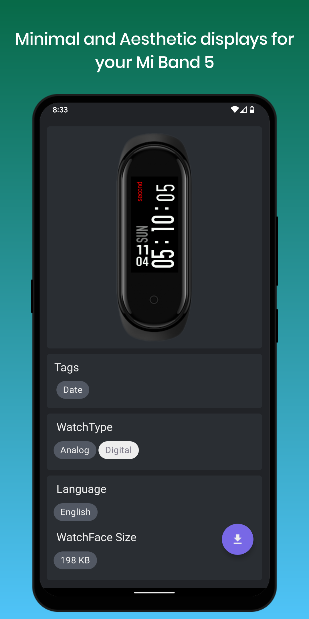 اسکرین شات 6 برنامه Mi Band 5 Watch Faces