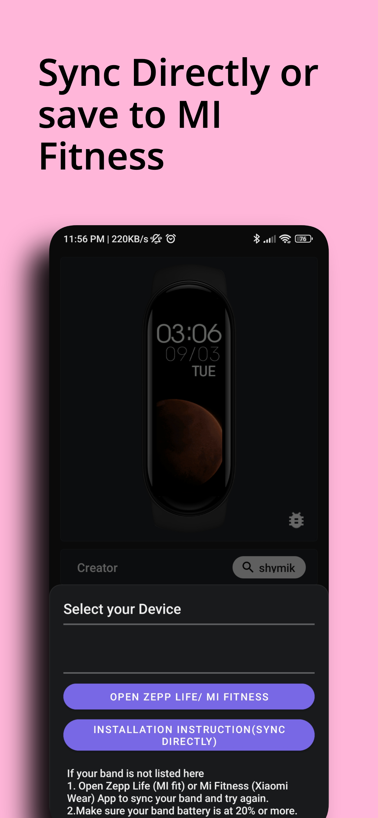 اسکرین شات 6 برنامه Mi Band 6 Watch Faces