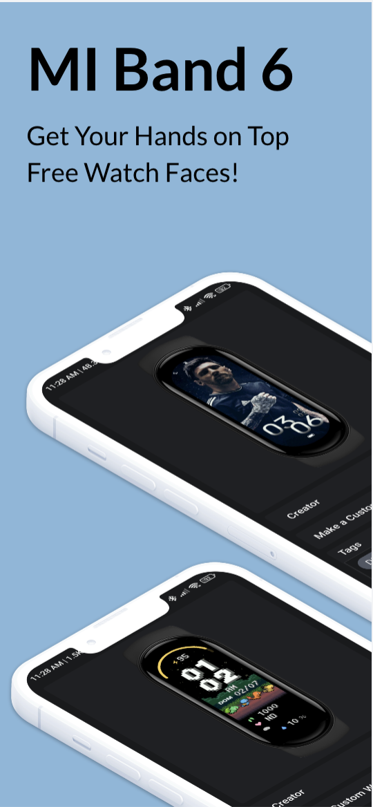اسکرین شات 1 برنامه Mi Band 6 Watch Faces