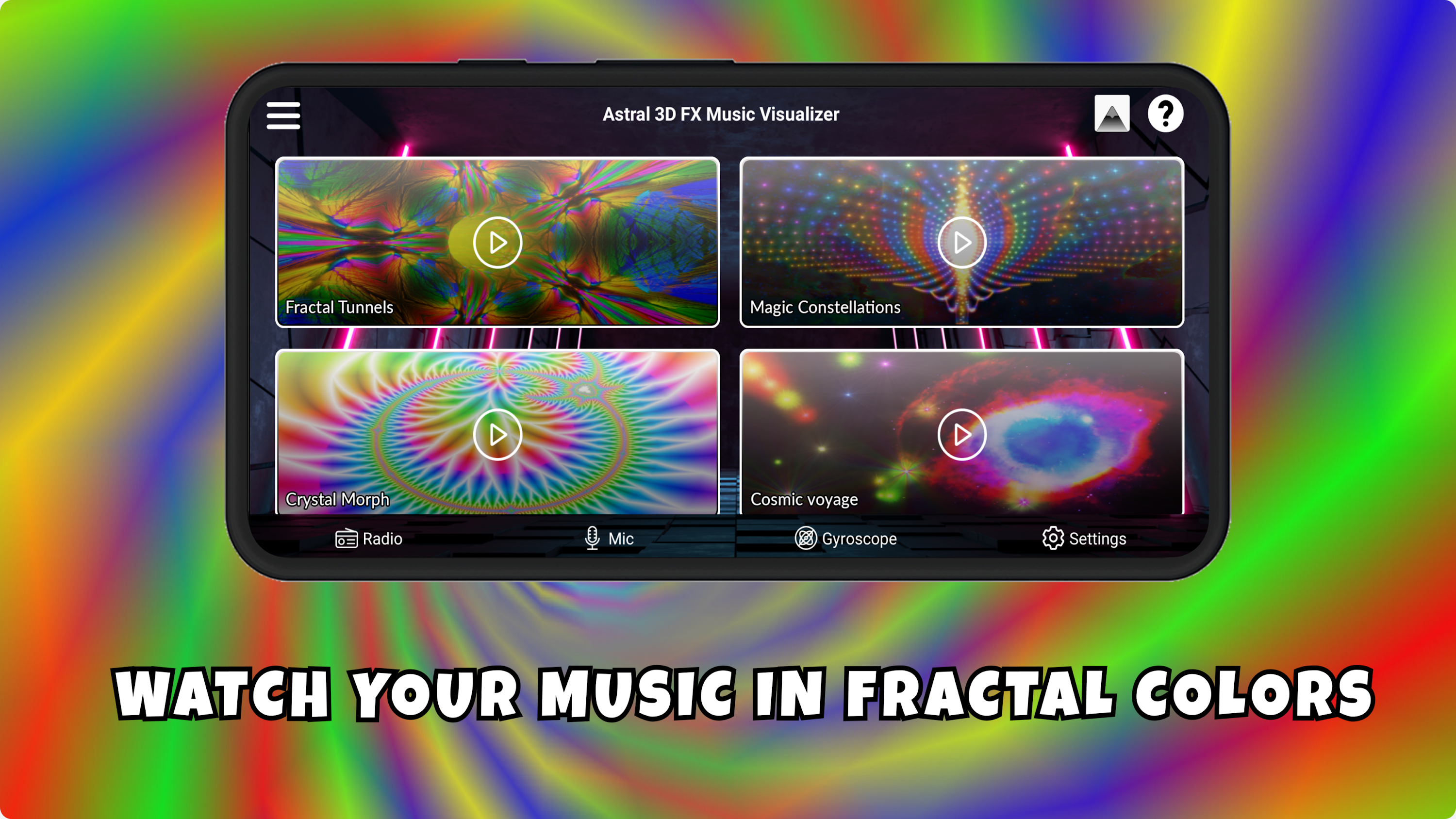 اسکرین شات 8 برنامه Astral 3D FX Music Visualizer