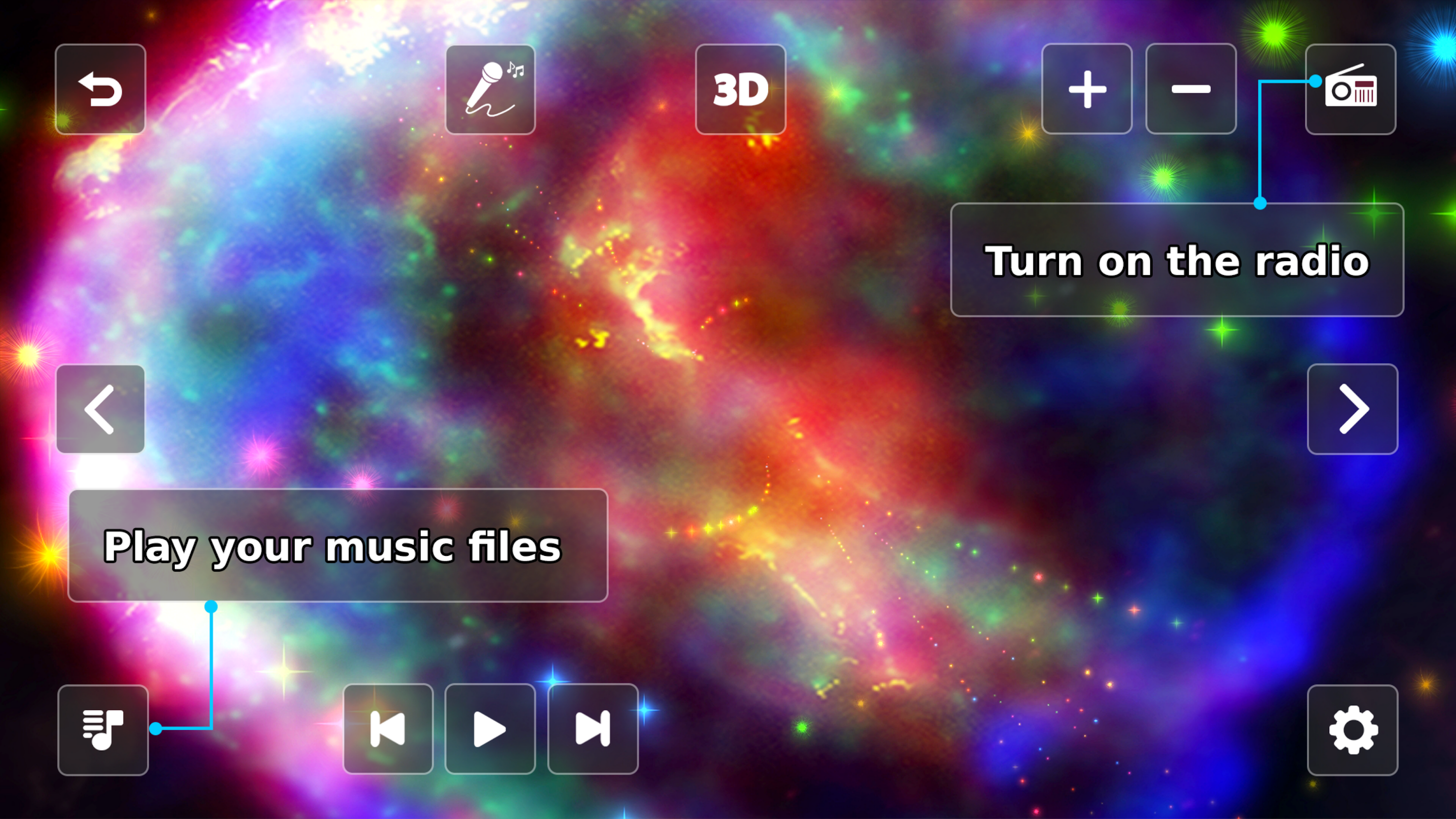 اسکرین شات 3 برنامه Alien Worlds Music Visualizer