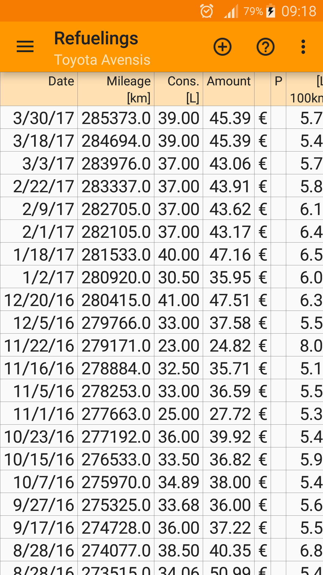 اسکرین شات 1 برنامه Refueling database