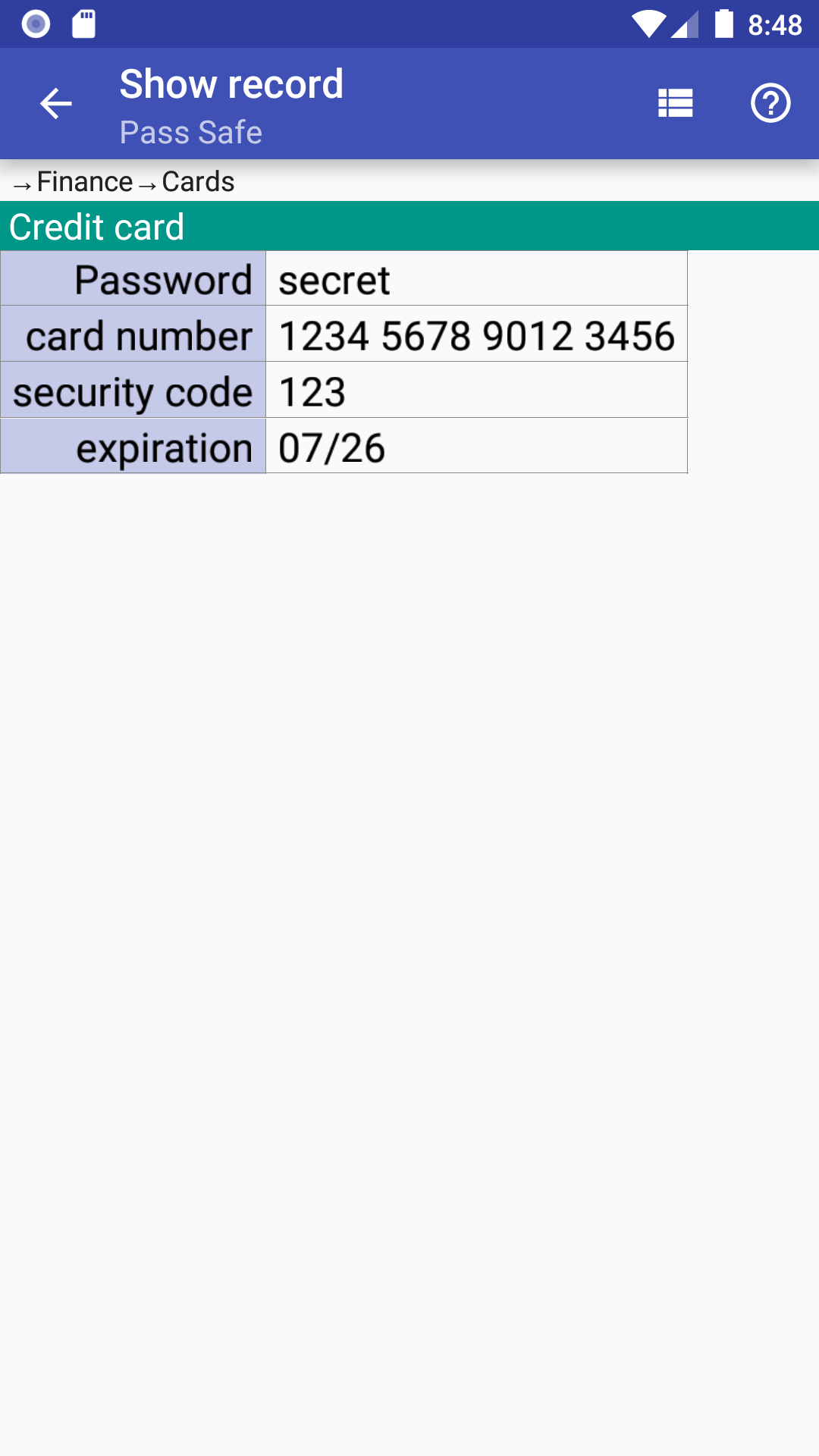 اسکرین شات 3 برنامه Pass Safe