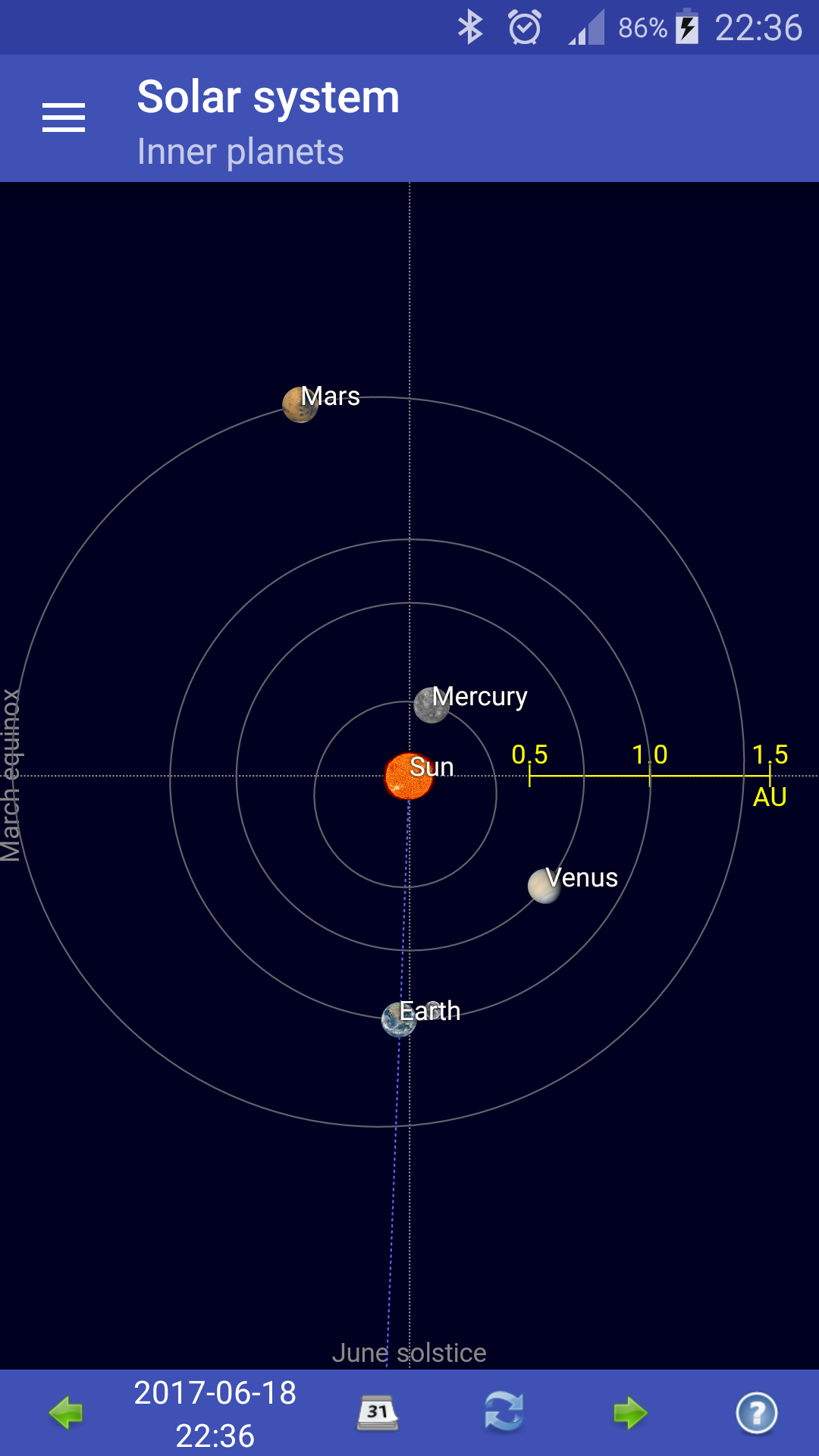 اسکرین شات 2 برنامه Sun, moon and planets