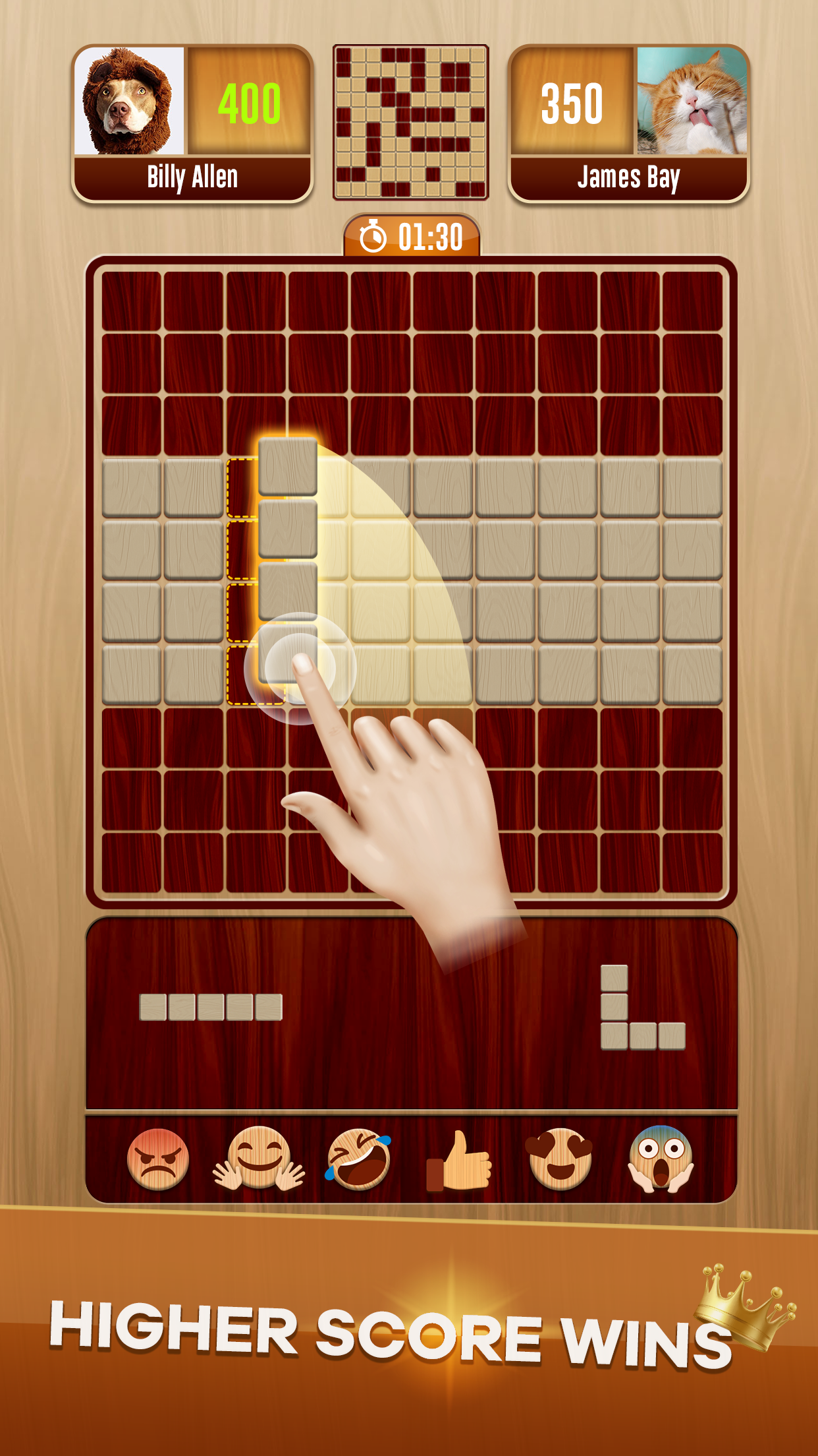 اسکرین شات 2 بازی Woody Battle Block Puzzle Dual