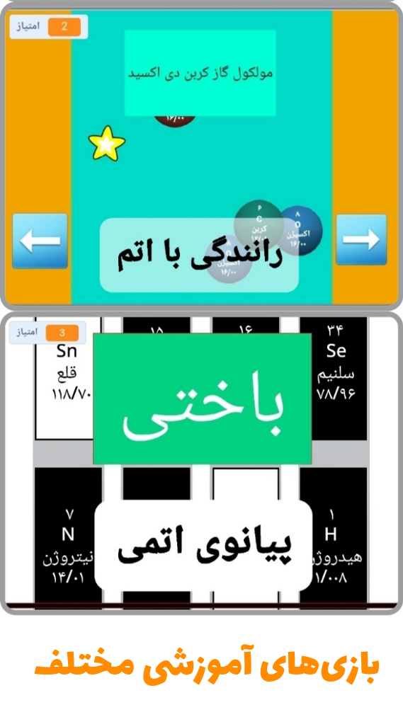 اسکرین شات 2 بازی بازی اتم ها | سرگرمی با شیمی
