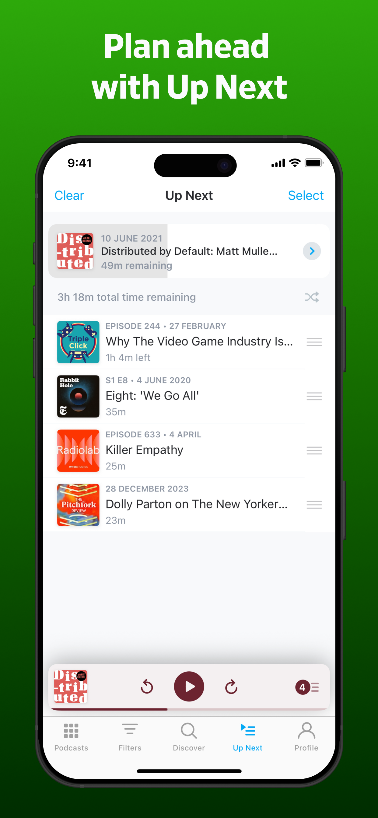 اسکرین شات 5 برنامه Pocket Casts - Podcast App