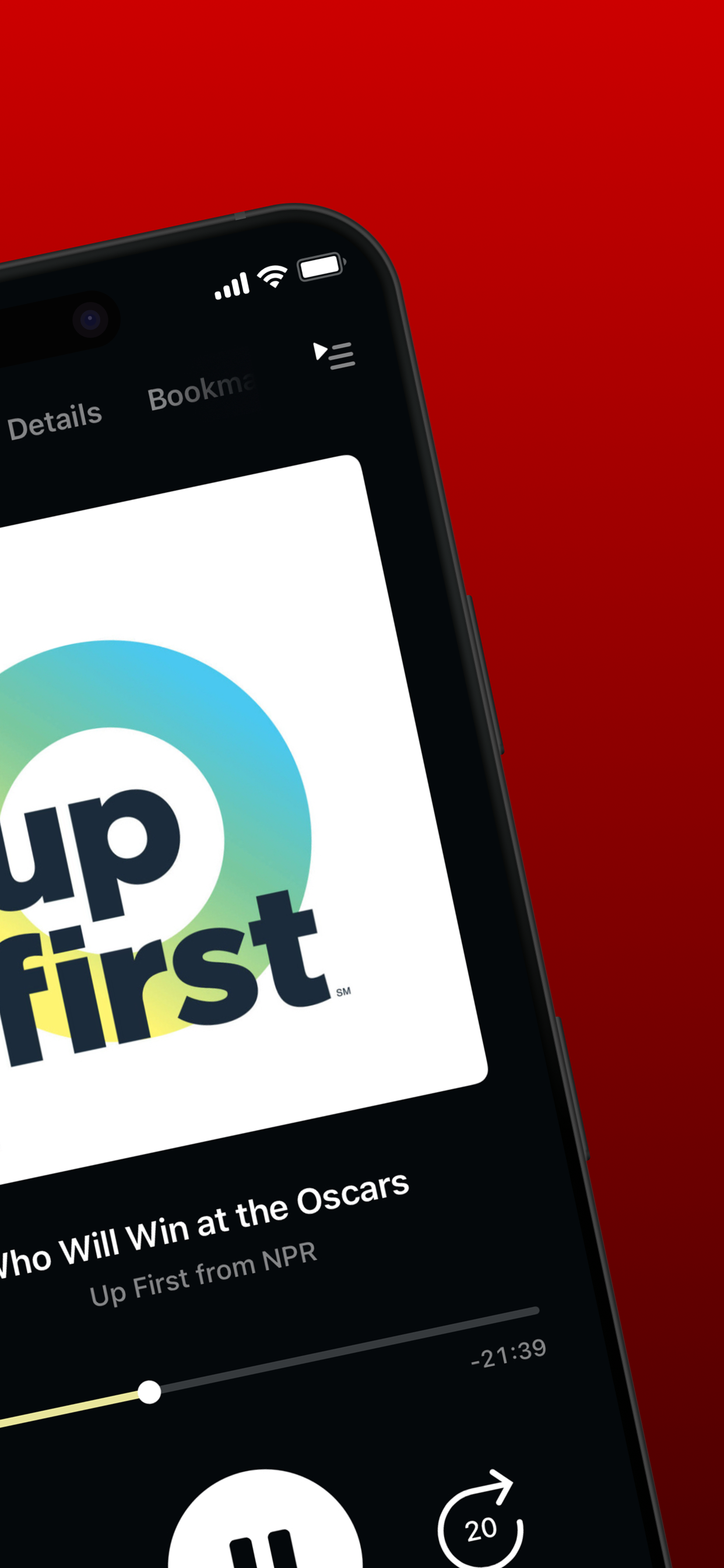 اسکرین شات 2 برنامه Pocket Casts - Podcast App